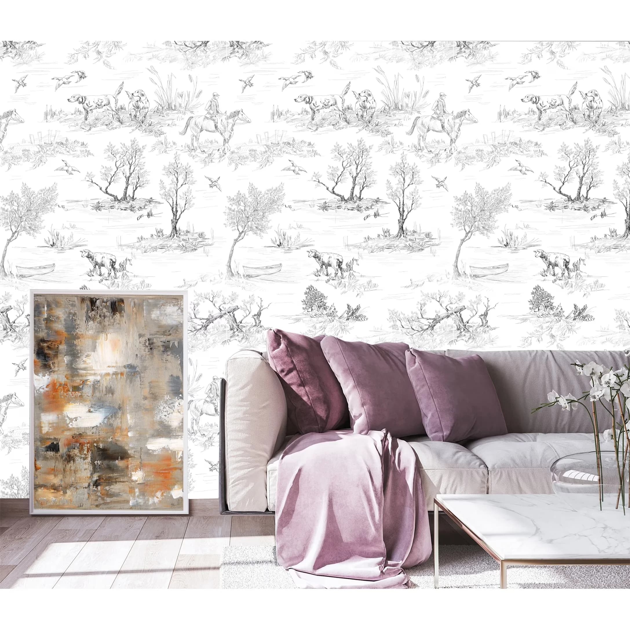 Versatile Wallpaper with Removable, Water-Resistant - Self Adhesive Brown Model DCE779