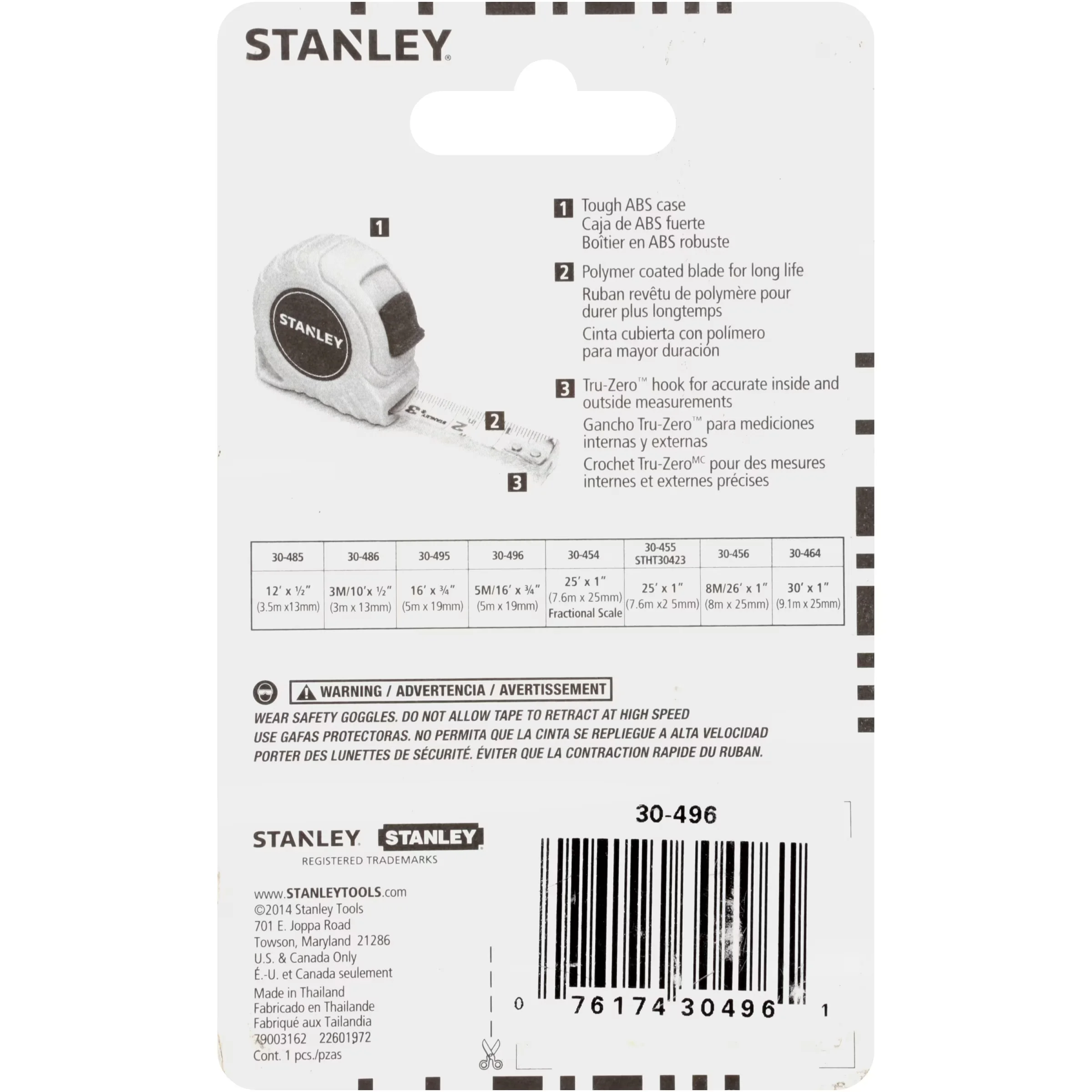 Modern Measuring Layout with Durable, 30-496 16-Inch Rule Tape Measure - Black Abs Model 8F91FE