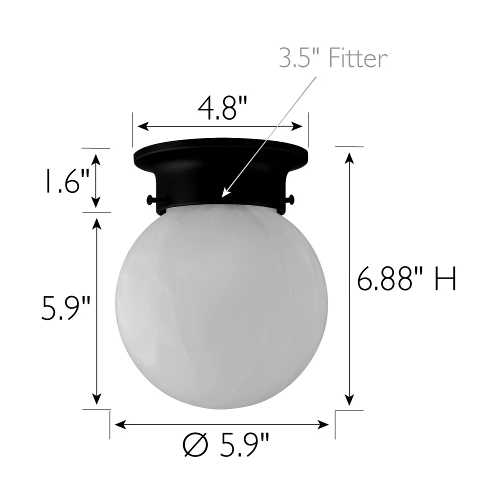 Ceiling Lights Fixture Stylish with Incandescent, Dimmable - Black, White, Multicolor Glass Model 7D4917