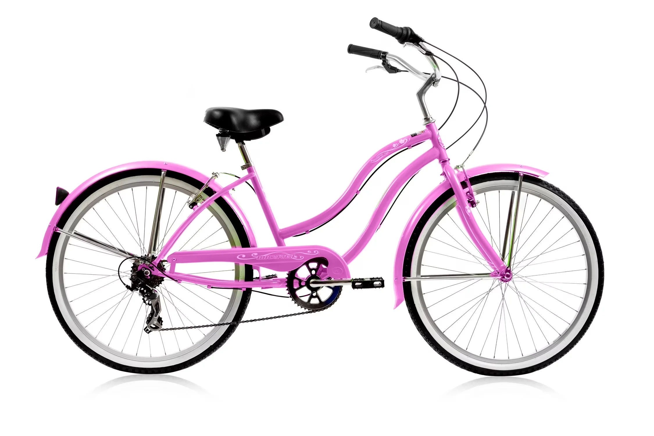 Quality Cruiser Bike with Foldable, Pink - Pink 26 In - Durable Build Model 8166F0