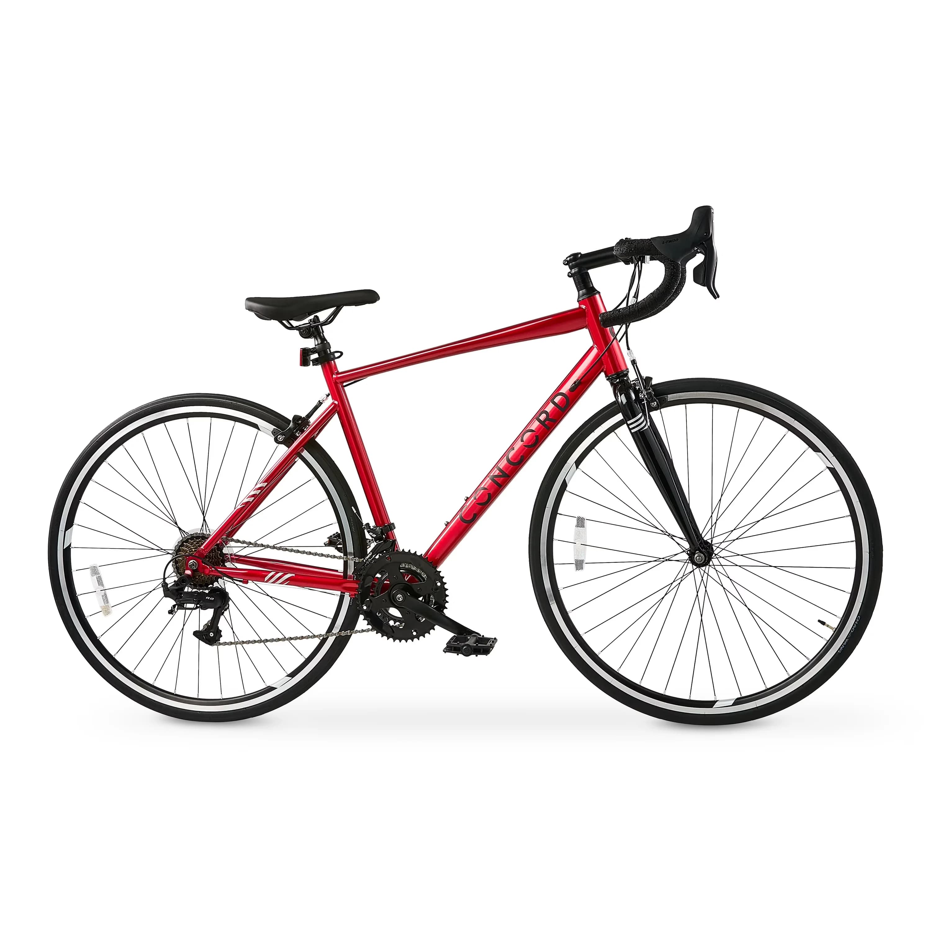 Modern Road Bike with Lightweight, Unisex, Fits Riders 5'5"-5'10" - Red Model 8E277C