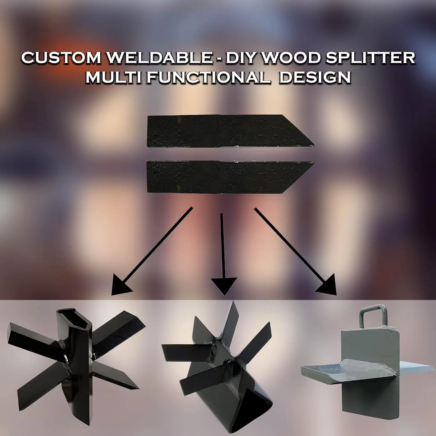 Logsplitter Essential with Wheeled, 5 Inch L X 5 Inch W X 3/4 Inch Thick, Wood Splitter Wedge - Model 4C1A8E