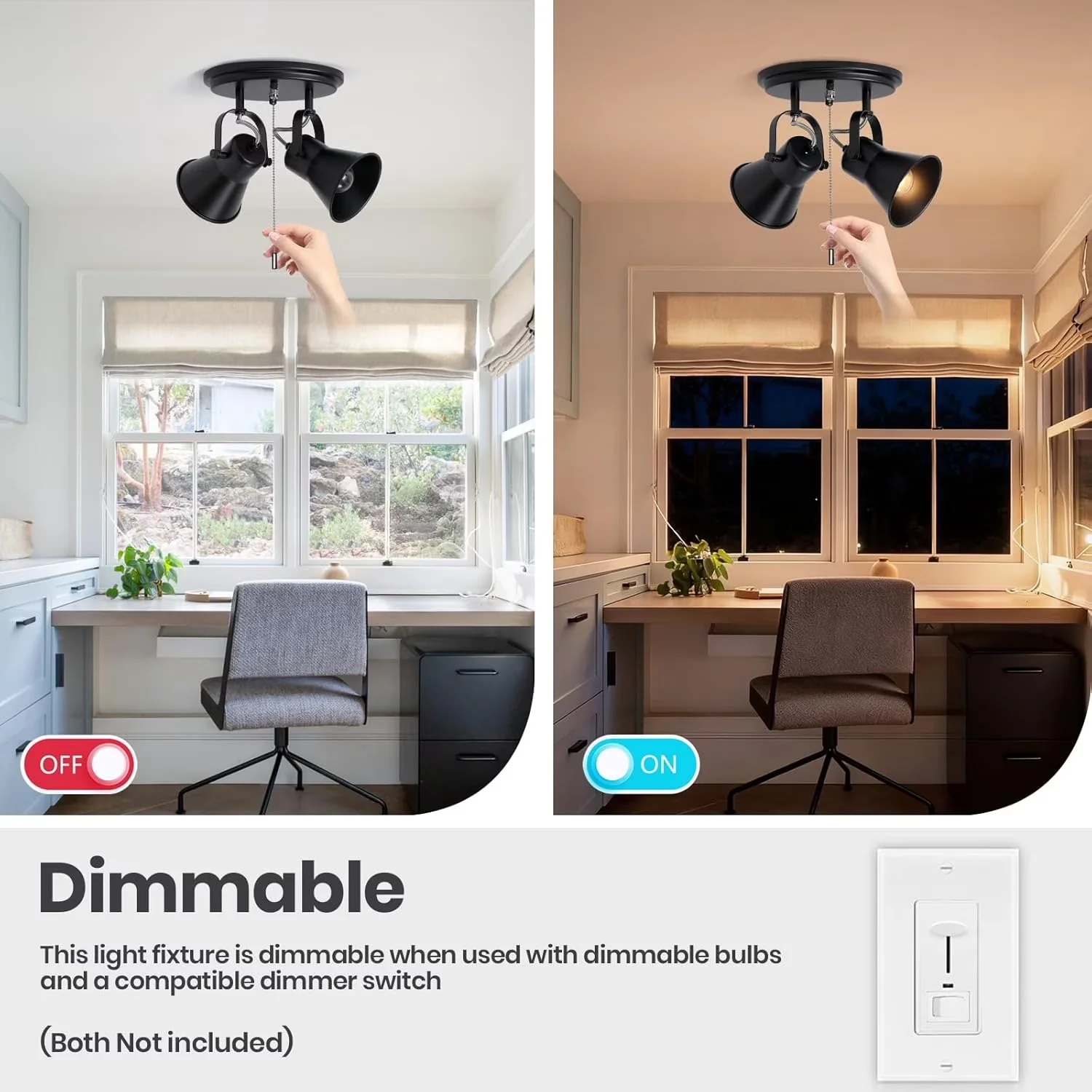 Ceiling Lights Fixture Innovative with Dimmable, Modern, Adjustable - Metal Model A8DECC