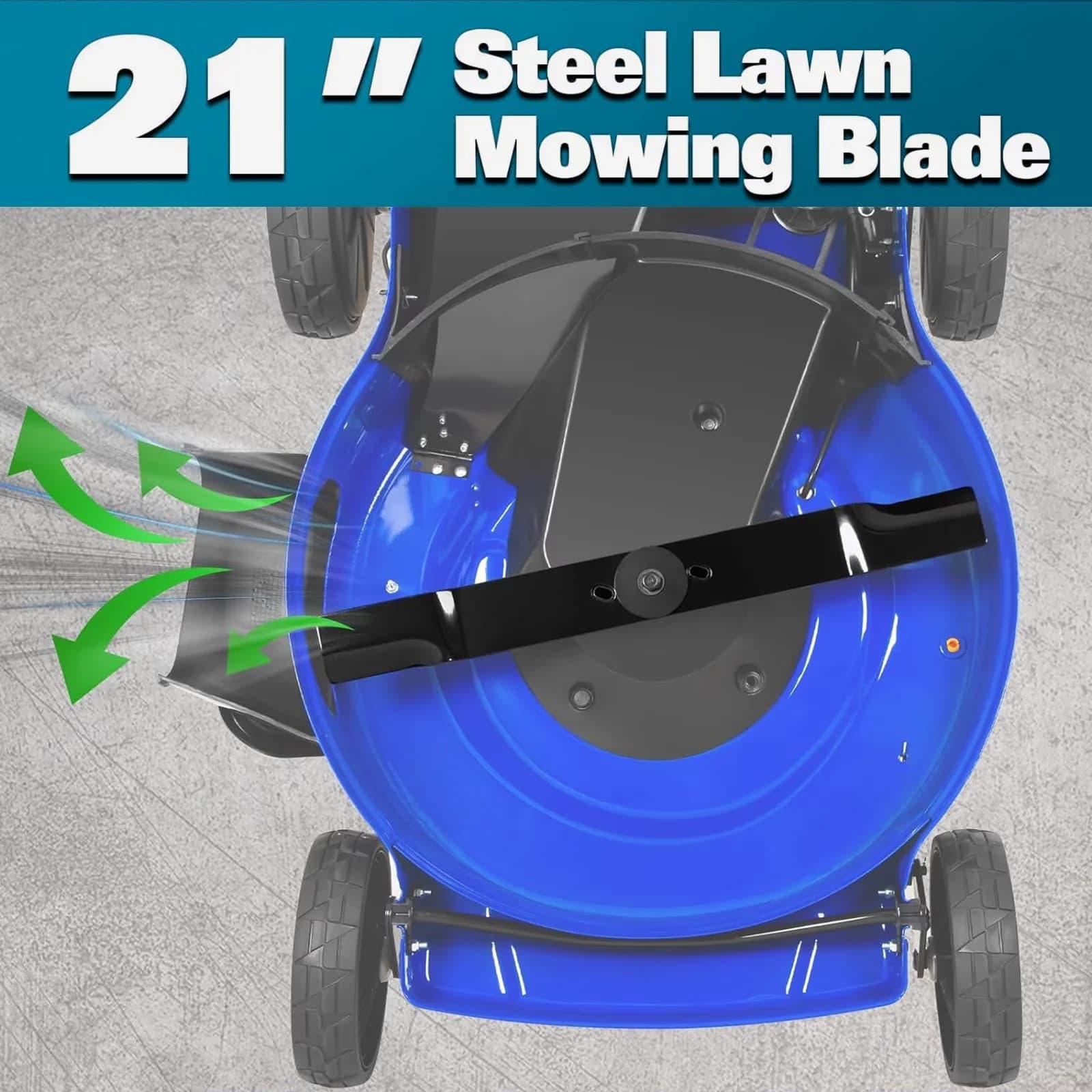 Versatile Push Mower with Single Lever Height Adjustment - Blue 21 Inch Model CB191E