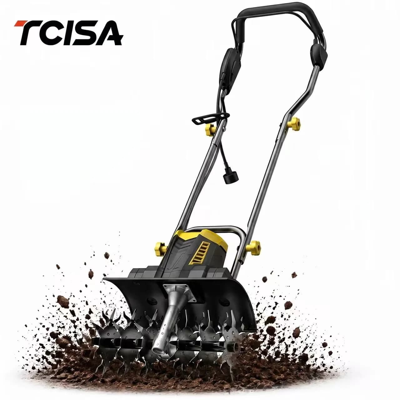Classic Trillers Cultivator with Fast Rotation 10A Foldable, 16in Corded Electric Tiller for Small - Model 0C2DCD