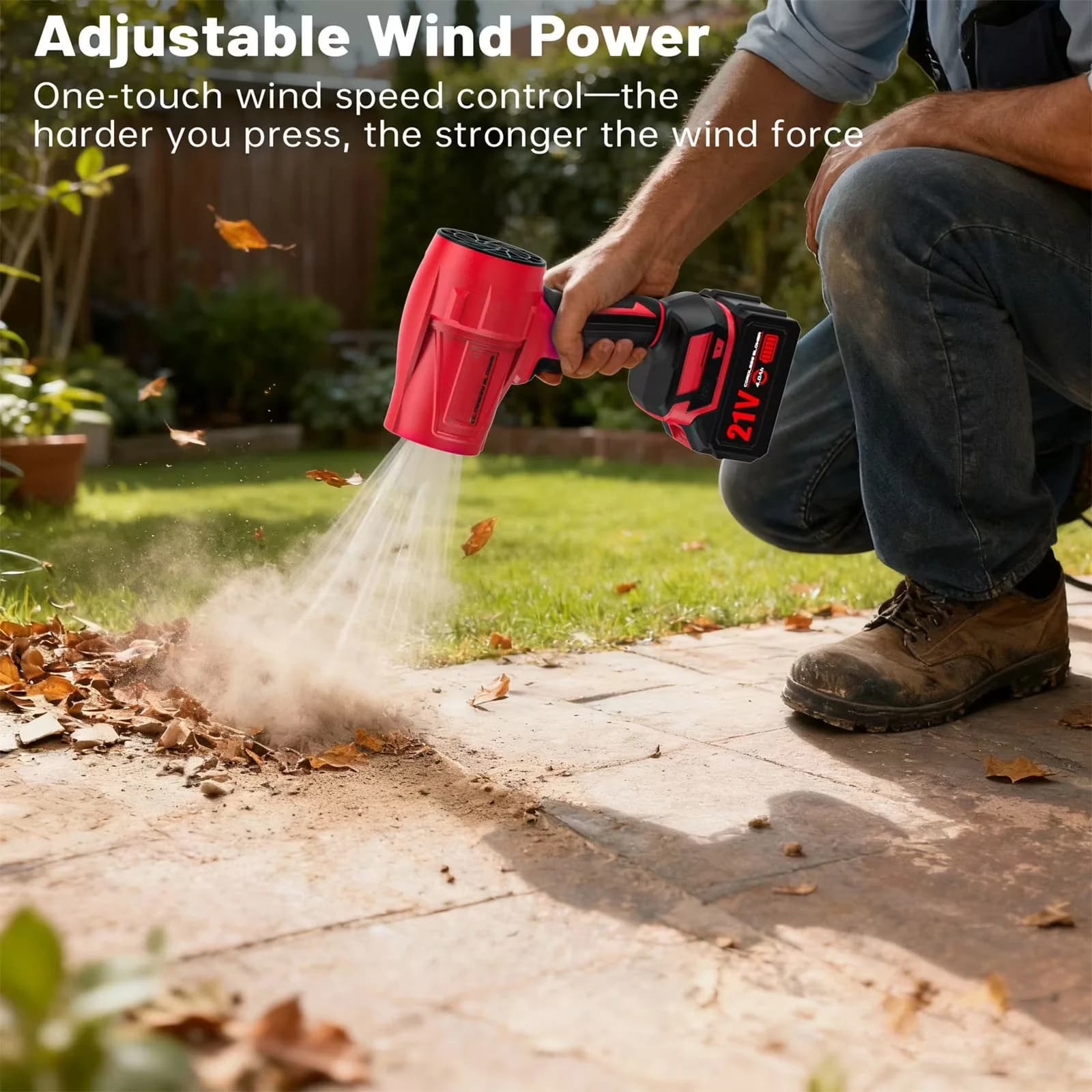 Leaf Blower Essential with Battery, Lightweight Electric Handheld, Cordless - Model 079BEB