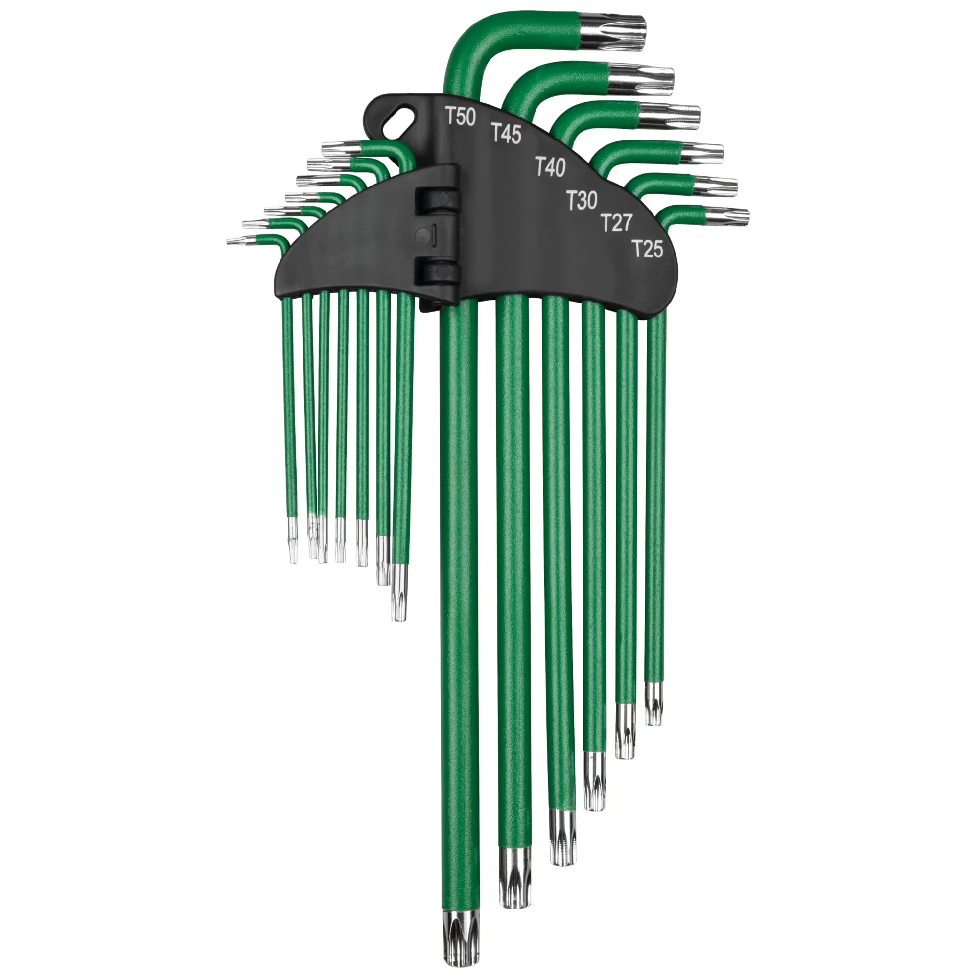 Hand Tool Set Innovative with Folding, 13 Pc. Long Arm Star Key - Green 1 Model 647815