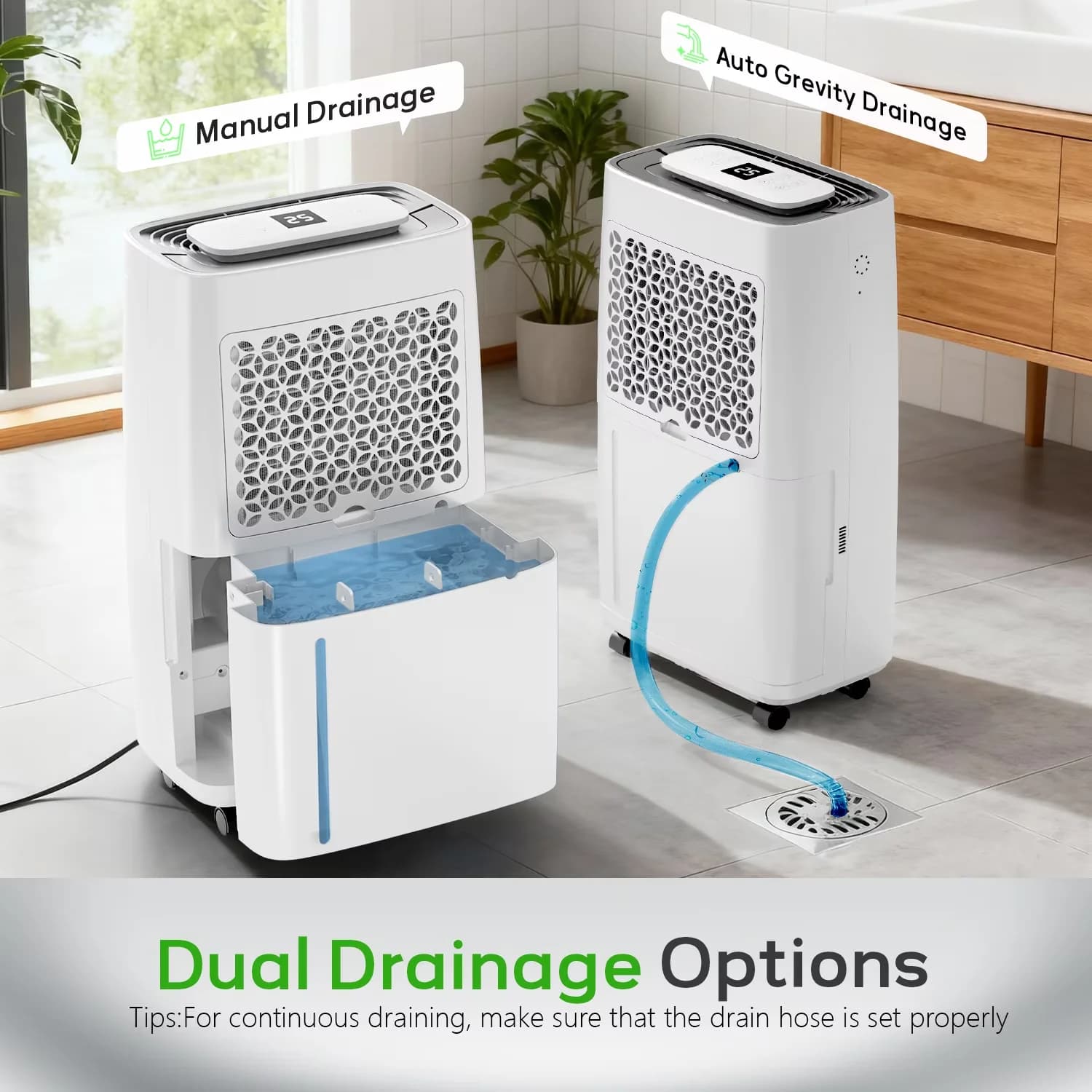 Versatile Dehumidifier with Automatic Defrosting, Suitable, Max 80 Pints/D Multi-Function - Model 53CAB9
