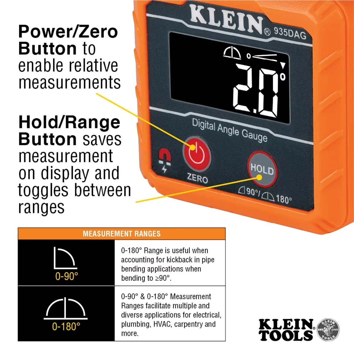 Versatile Pro Tool with Battery, Digital Angle Gauge and Level - Plastic Model E66026
