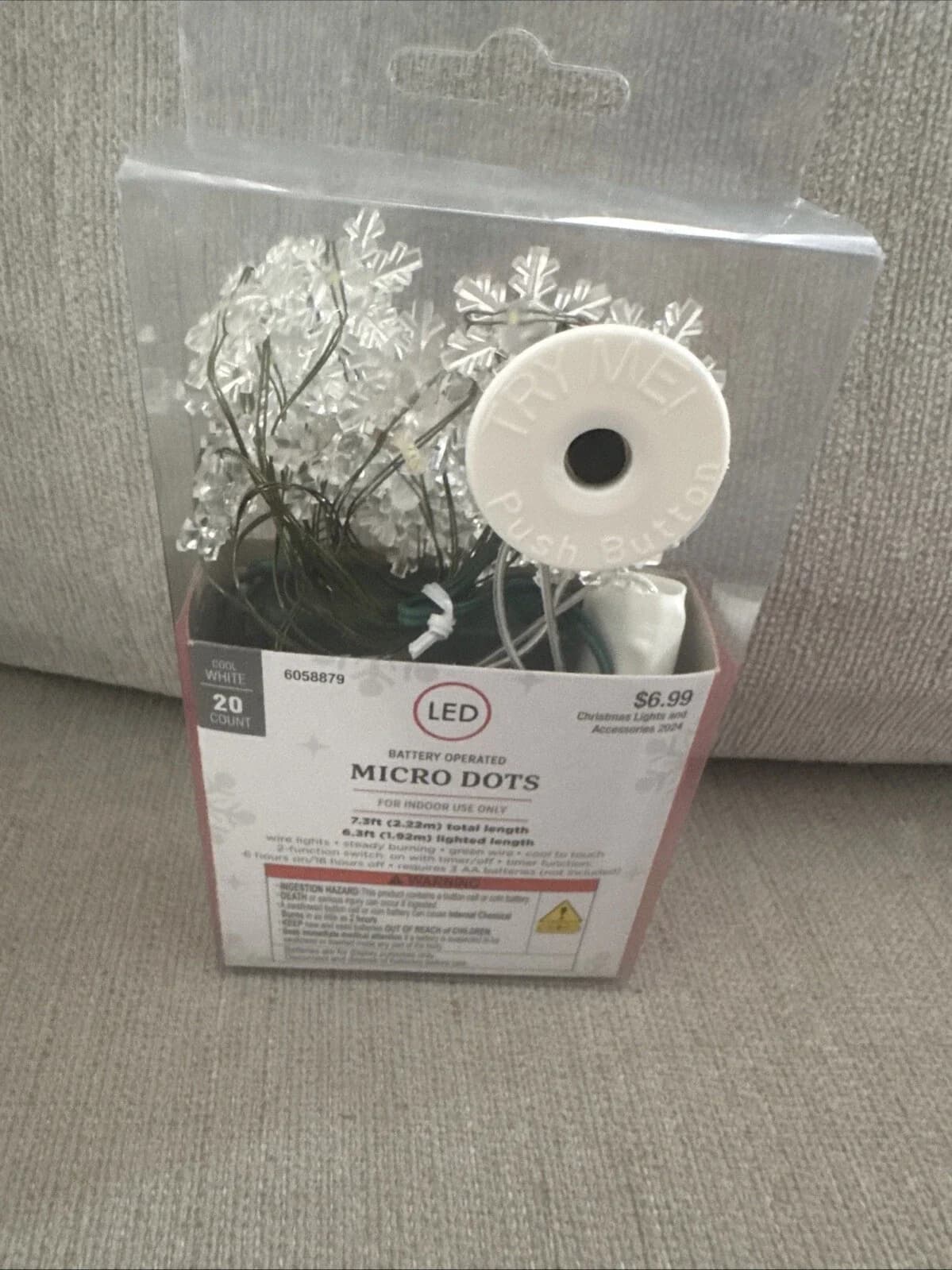 Premium Led Lighting with LED, 20 Count Cool White, Micro Dots Lights/ Christmas Decor - White Model 93777A