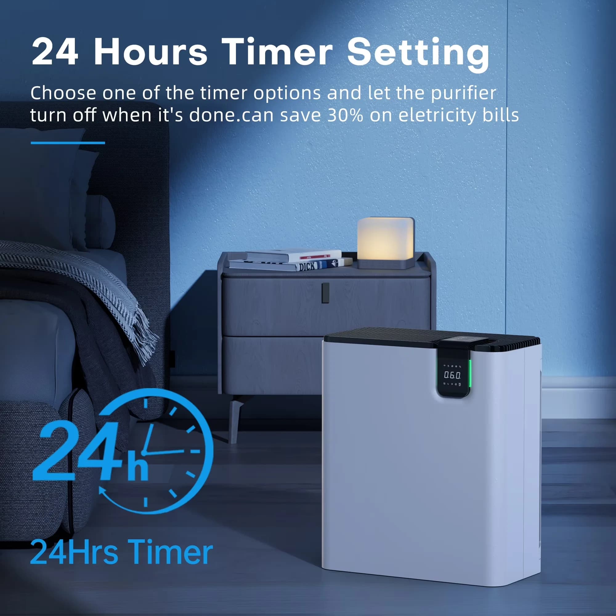 Reliable Air Purifier with Automatic Shut-Off, Variable Speed for Home, Large - Model 72EDB6