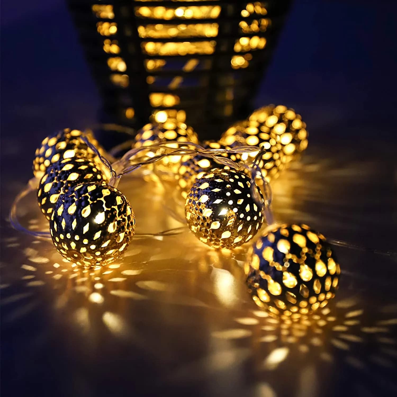Innovative Novelty Light with LED, Battery, 16.4ft Waterproof 20LED Fairy Lights - Gold, Black Model C03E96