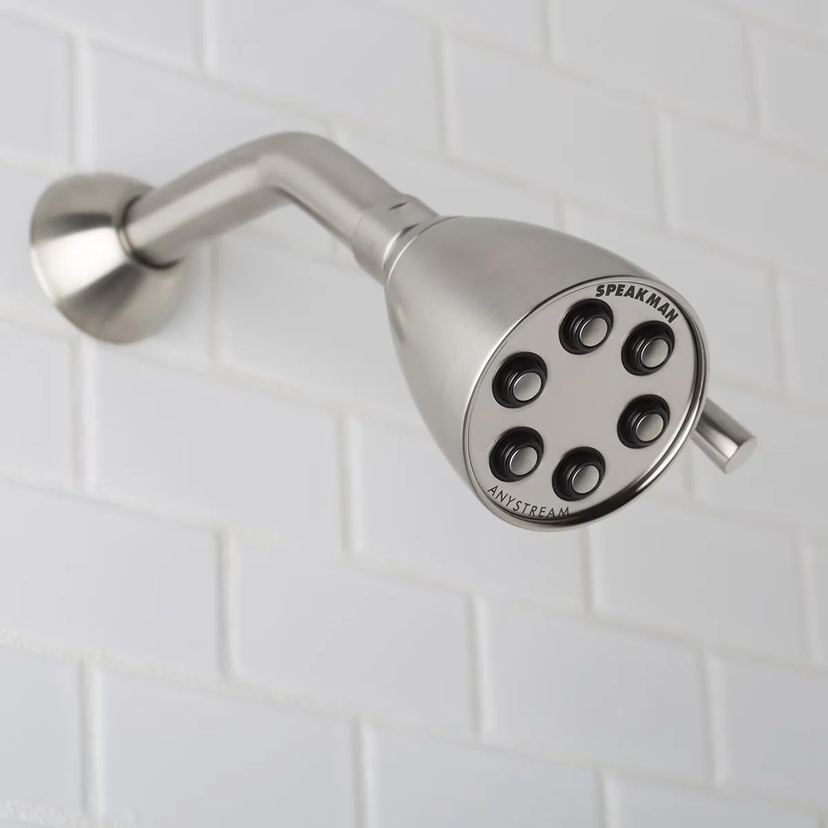 Stylish Shower Head with Adjustable, Self-Cleaning, Matte Black - Brass Model C2BC8B