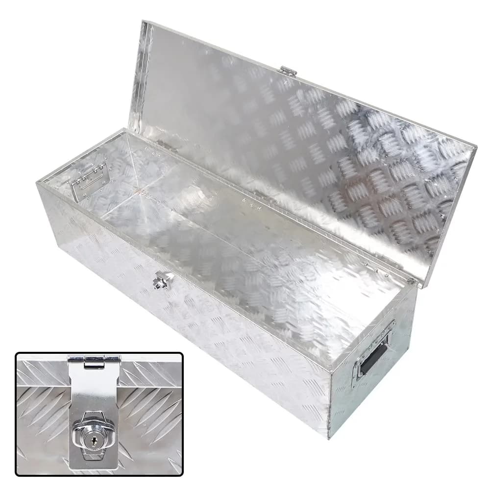 Stylish Toolstorage with Lockable - Silver Aluminum 39 Inch for General Purpose Model B945AD