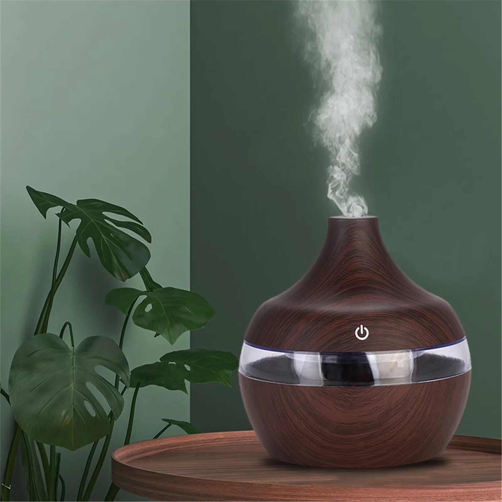 Humidifier Premium with LED, Modern, 300ml Capacity - Plastic Black for Bedroom, Office Model 6CAA23