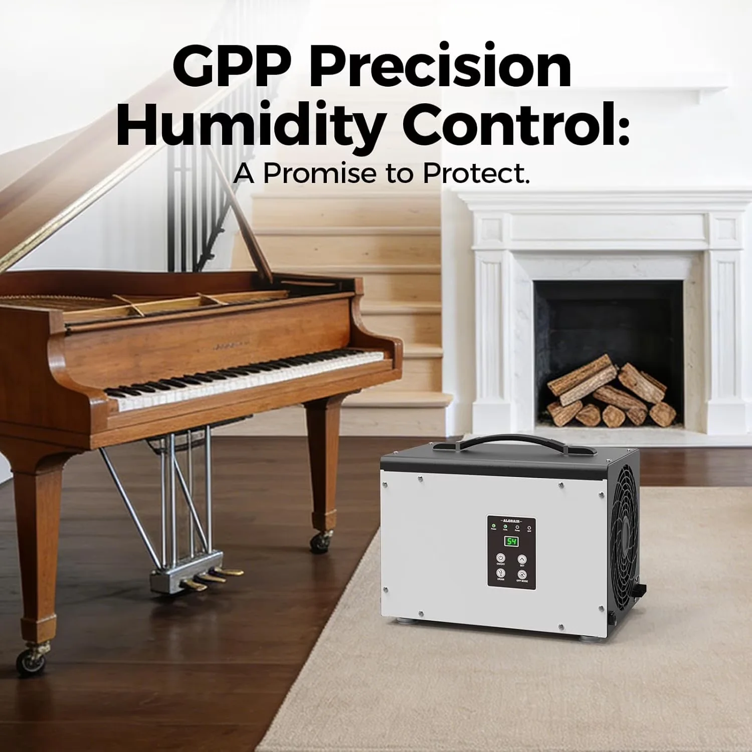 Professional Dehumidifier with Sound Pressure Level :50 dBA, 70 Pints Crawl Space/Basement - White Model BF1314