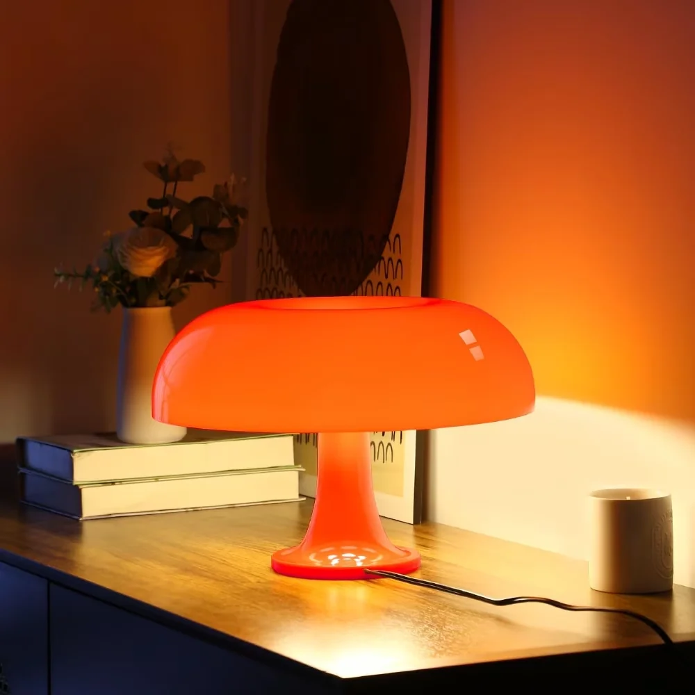 Classic Lamp with LED, Eco Friendly - Orange Plastic for Bedroom, Home Model 47F55D