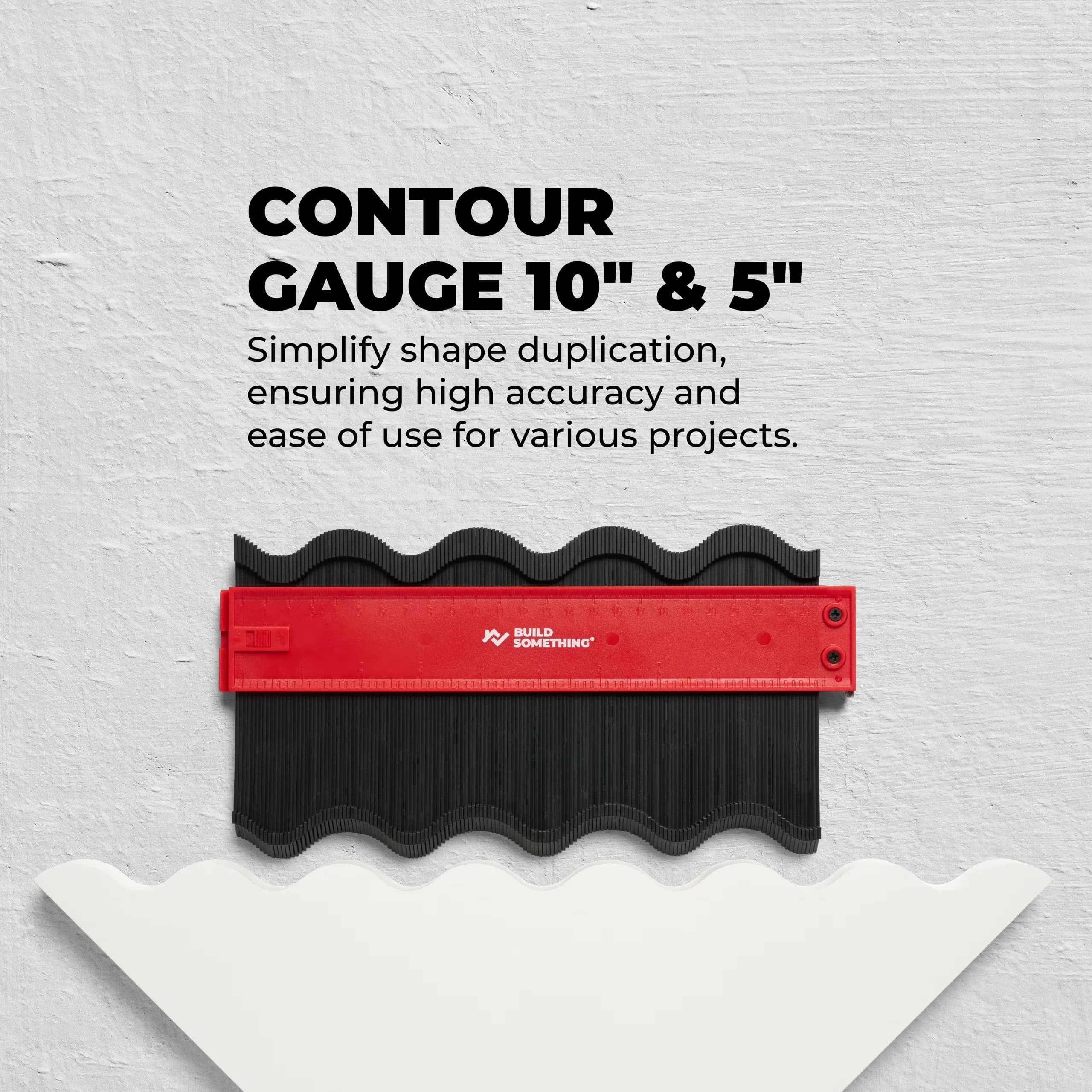 Reliable Measuring Layout with Durable, 10" & 5" Adjustable Profile Gauges - Metal Model 8AB661