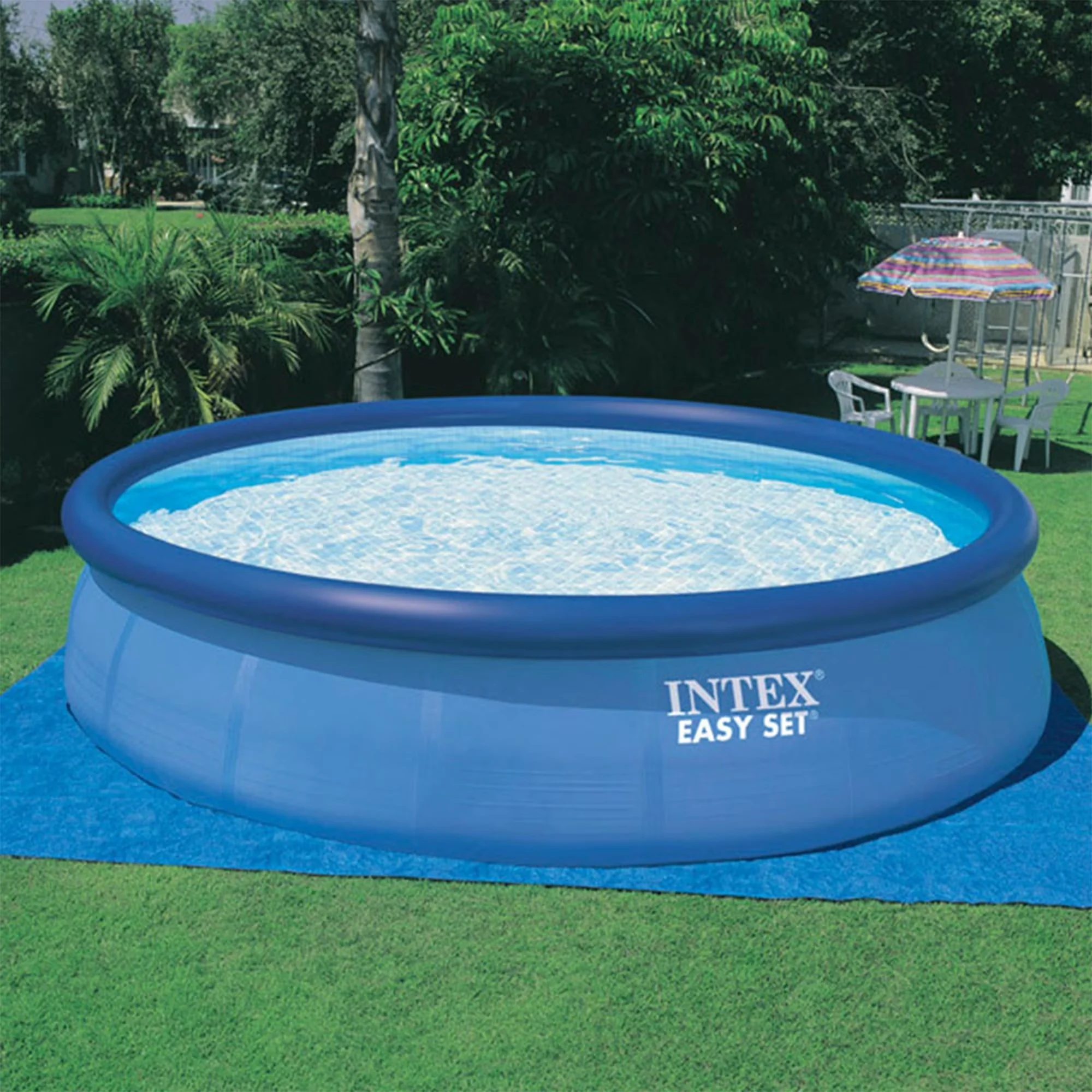 Premium Inflatable Pool with Puncture Resistant - Blue Round for Multiple Applications Model DBD59D