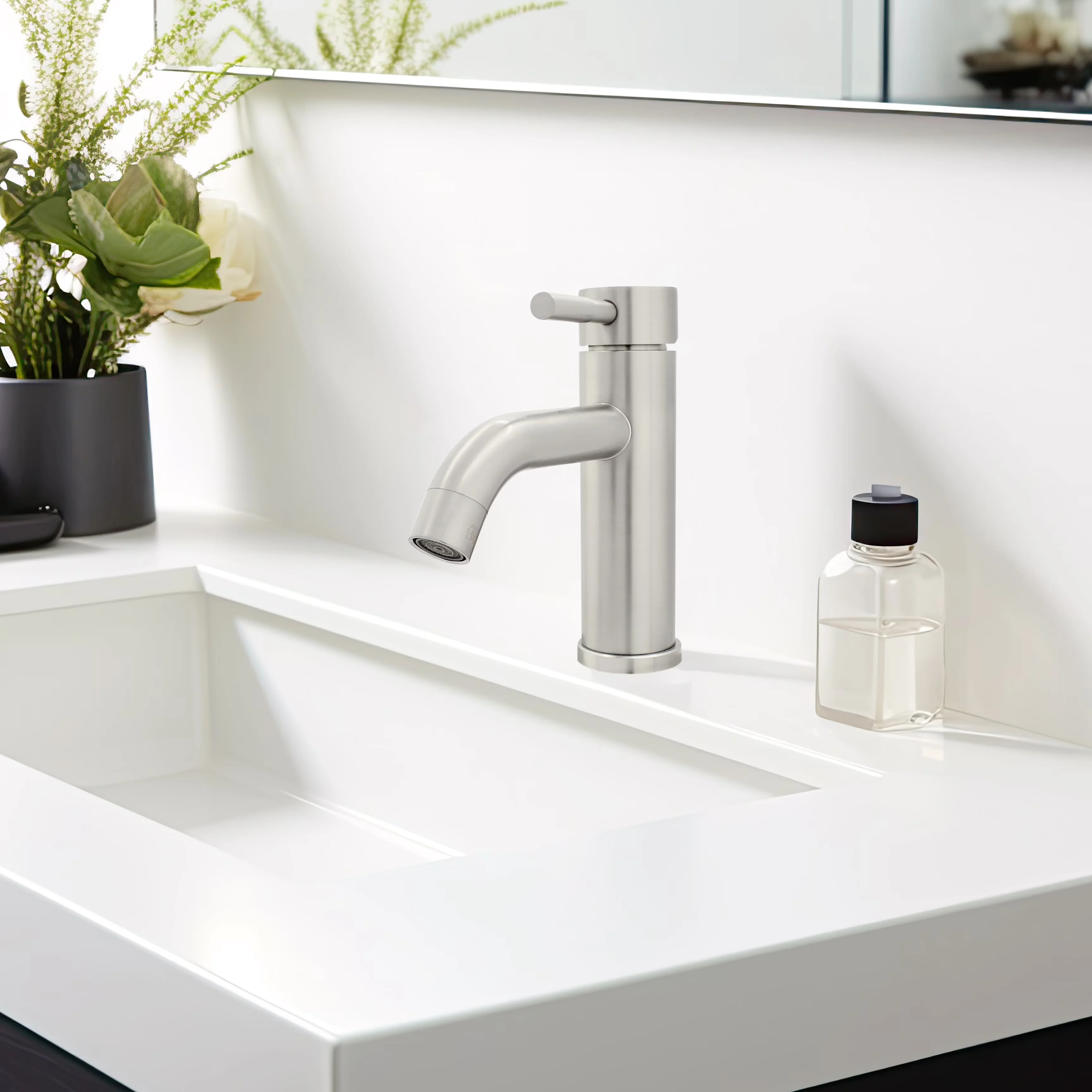 Reliable Bathroom Renovation with Low Lead, Easy To Install - Silver Steel Model 2F92CD