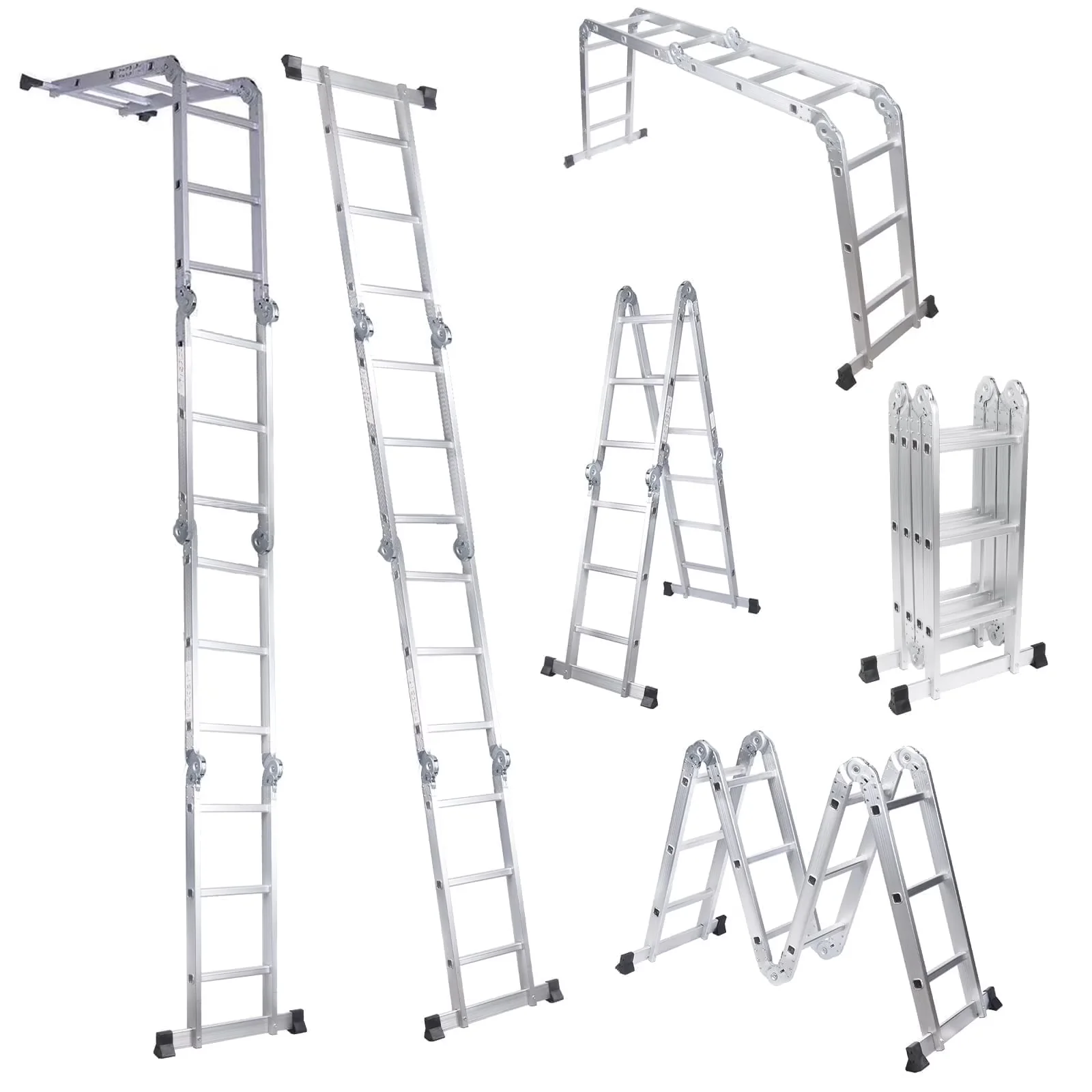 Ladders And Step Stool Versatile with Telescoping, Load capacity: 330 lbs - Aluminum Alloy Model C0F59B