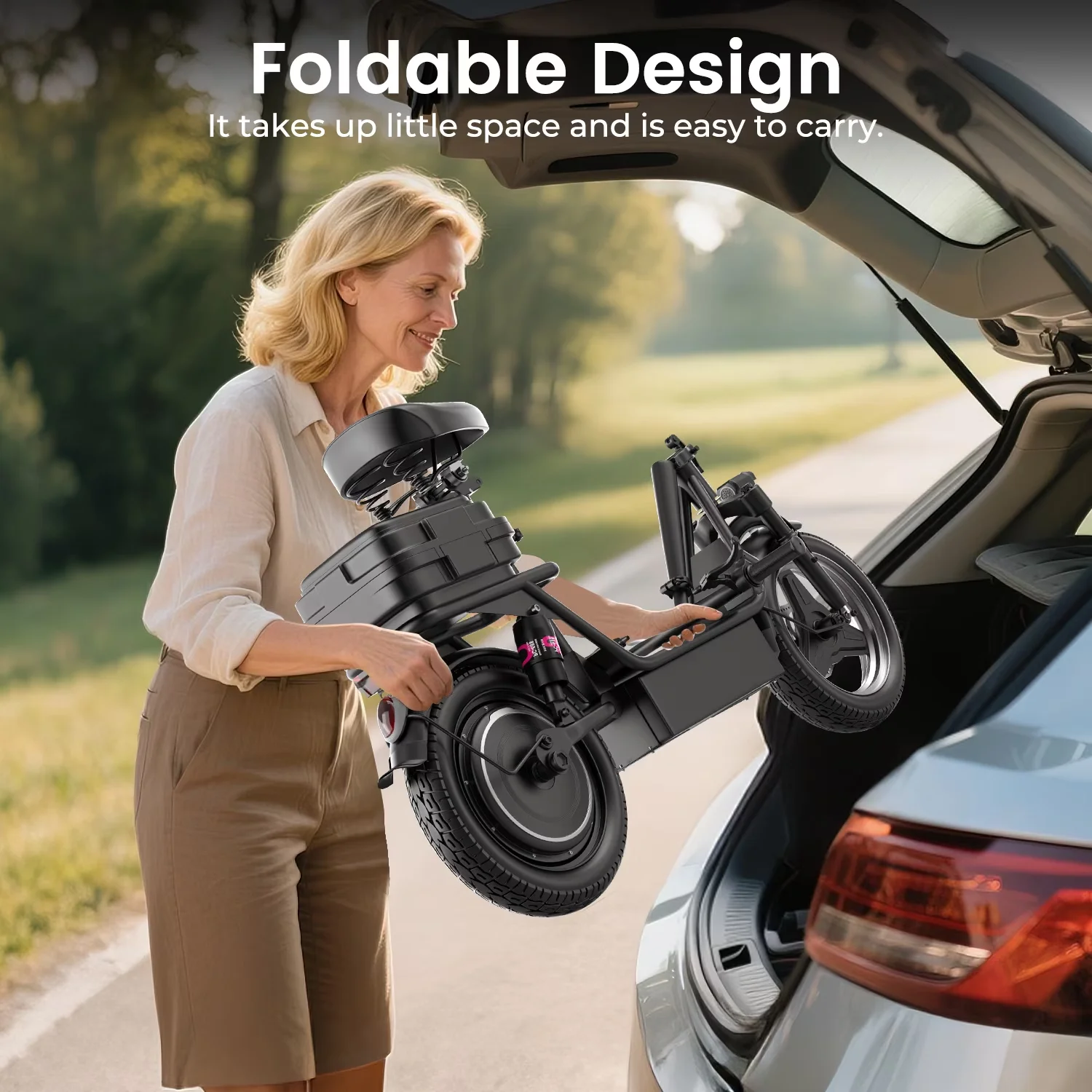 Compact Scooter with 1200W, 48V, Electric - Alloy Steel for Travel - Durable Build Model 8D1F26