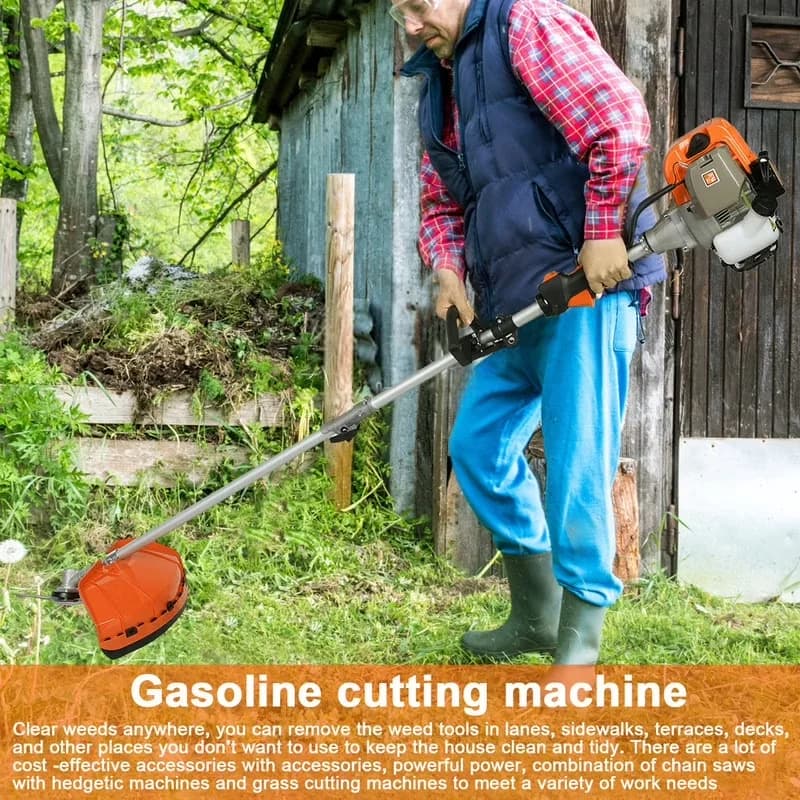 Versatile Pole Saw with Item Name: Lawn Mower, Multi Functional Cutting Tool, Material: Metal, Plastic - Orange Model B2CB38