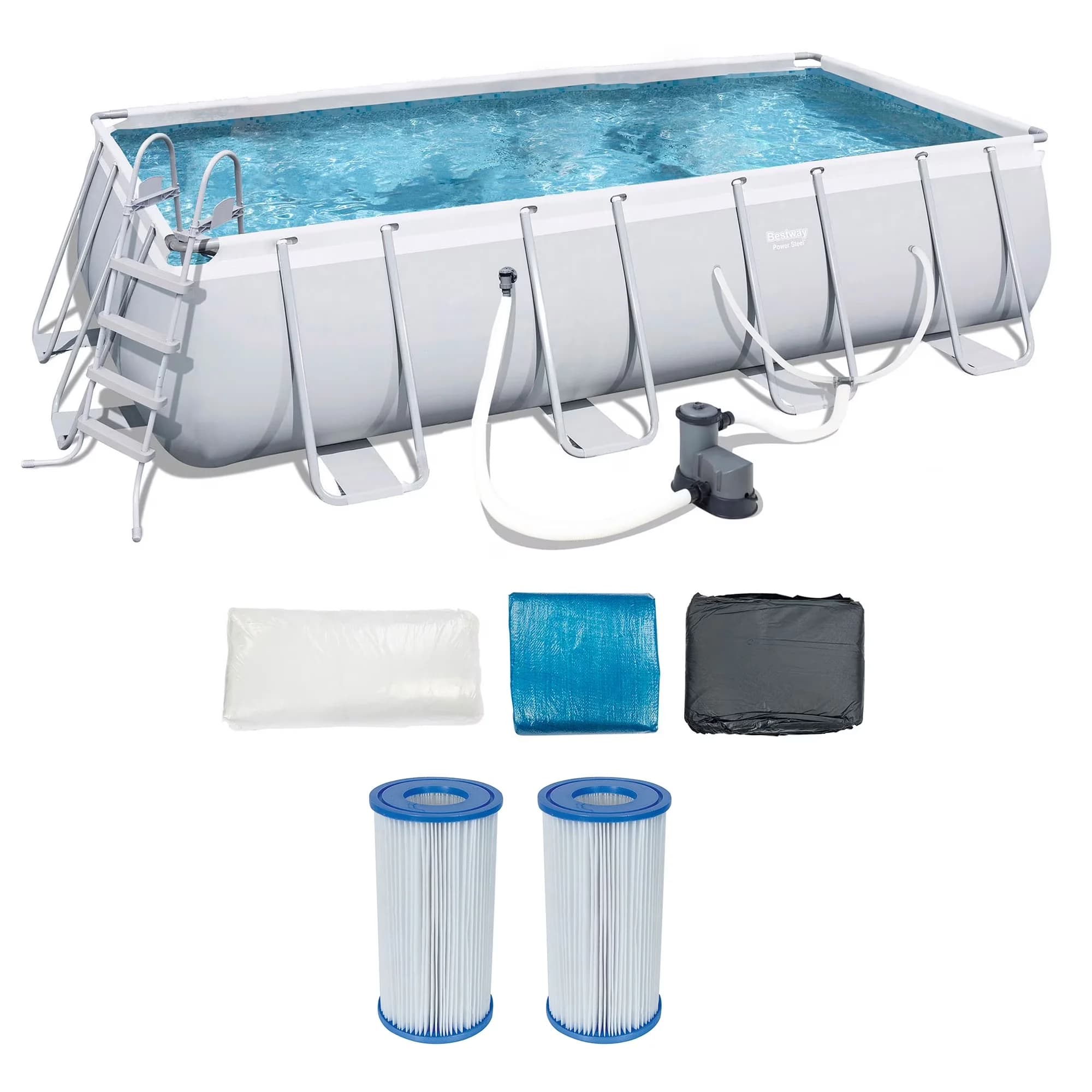 Above Ground Pool Classic with Corrosion Resistant, Corrosion-resistant metal frames - Gray Model A459C5
