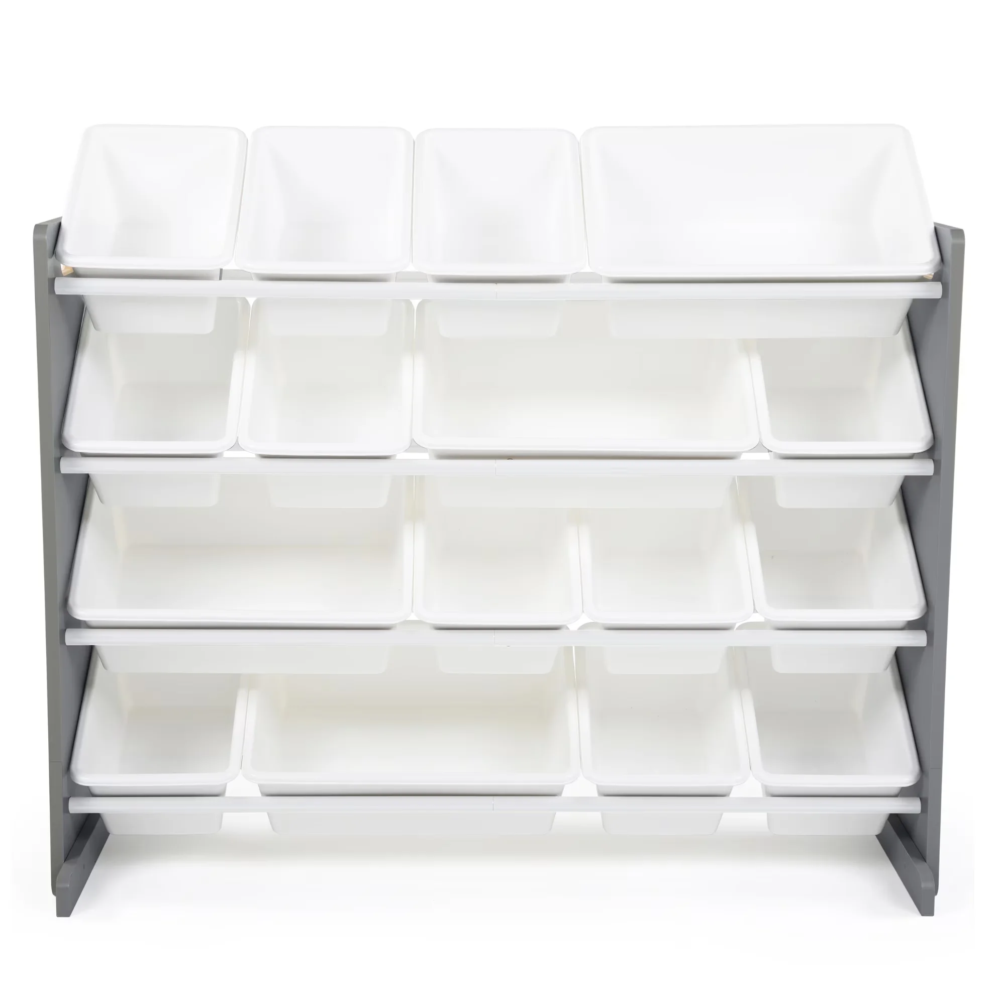 Garage Storage Supply Efficient with 16 Plastic Bins, Organizer - Engineered Wood White Model 80FB3D