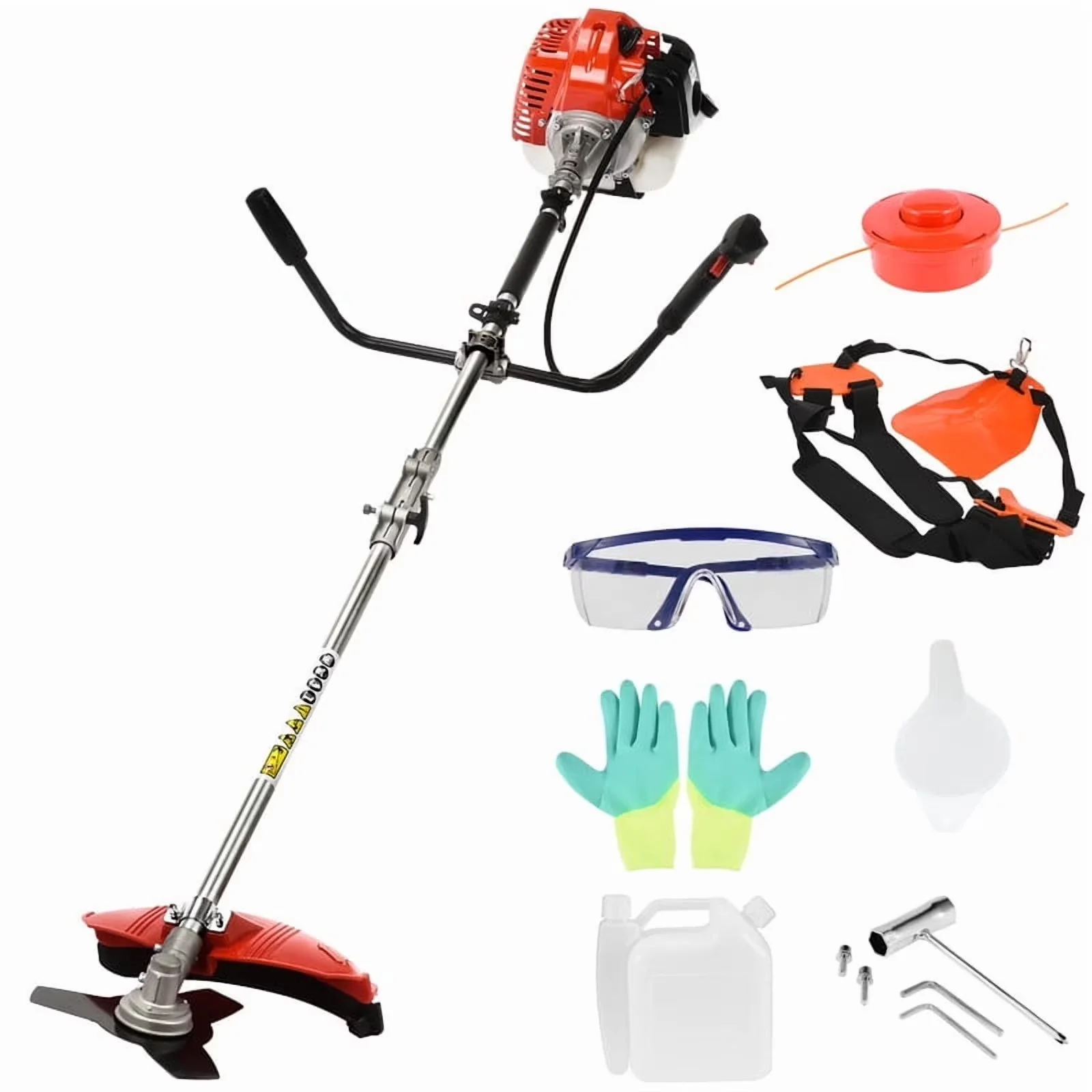 Reliable String Trimmer with Bevel Adjustment, Edger Conversion Capable, Extendable - 2 In 1 (Red) for Garden Model 852264