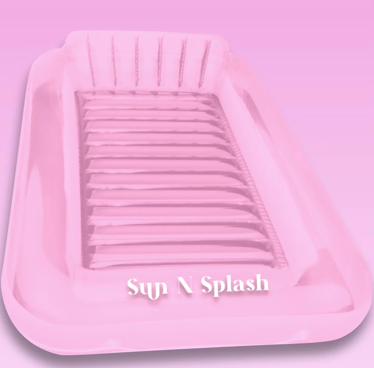 Premium Inflatable Pool with Puncture Resistant, Rectangular, Shallow water for tanning - Pink Model A1DFE9
