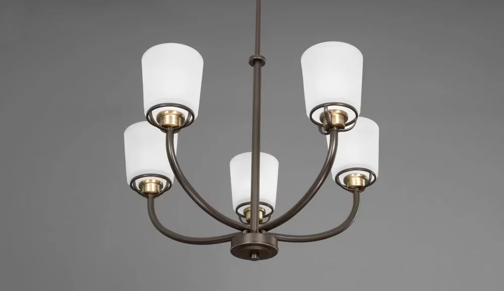 Innovative Ceiling Lights Fixture with Incandescent, Energy Efficient, Farmhouse - Brown Glass, Steel Model 05492F
