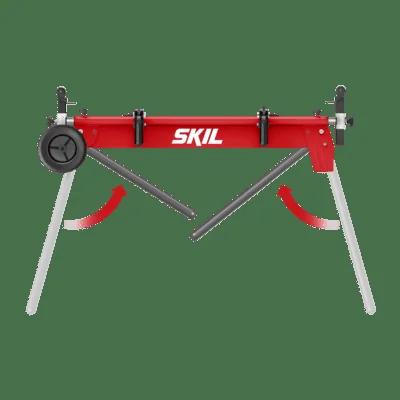 Stylish Woodworking with Portable, Portable Miter Saw Rolling Stand - Stainless Steel Model 46D815