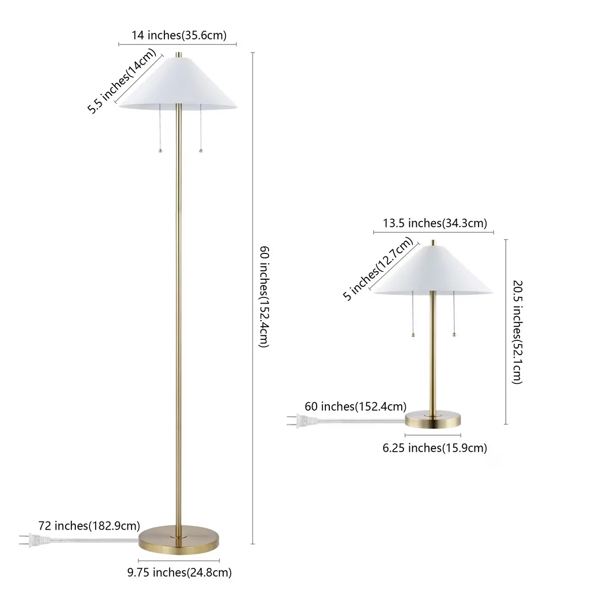 Reliable Lamp Set with LED, Energy Efficient, Modern - Gold, White, Multicolor Metal Model B58785