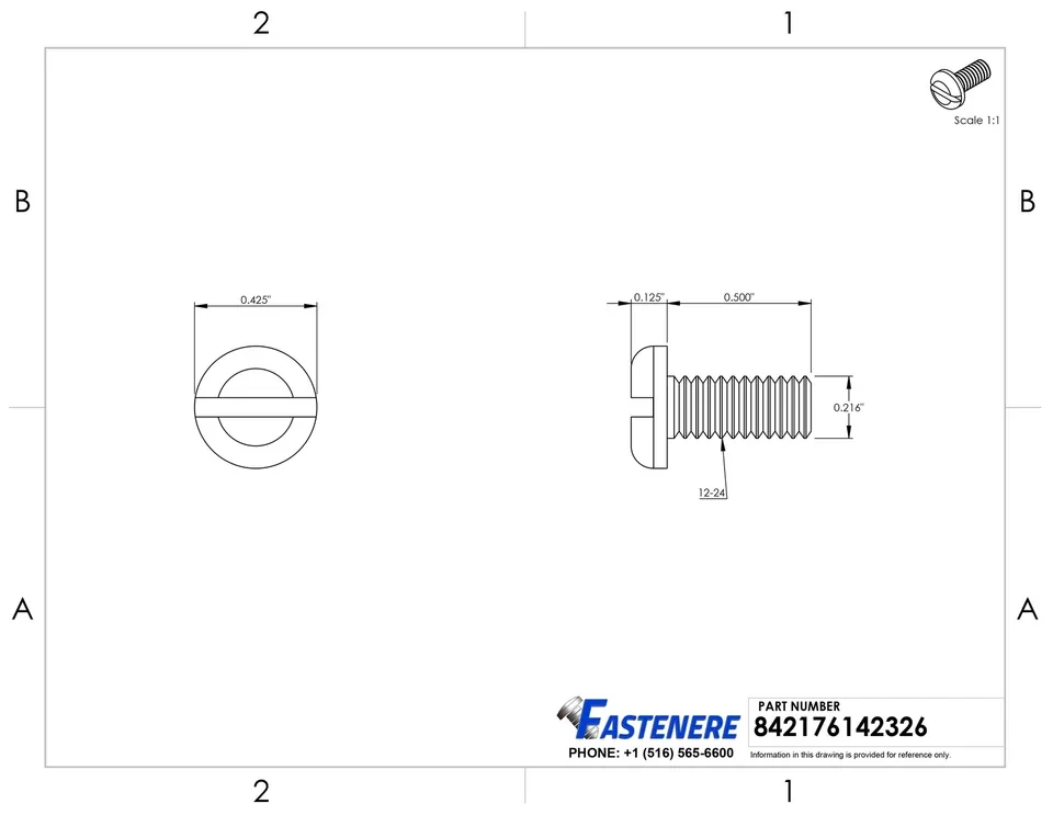 Premium Fastener - 12-24 - Quality Construction Model A0F6C5