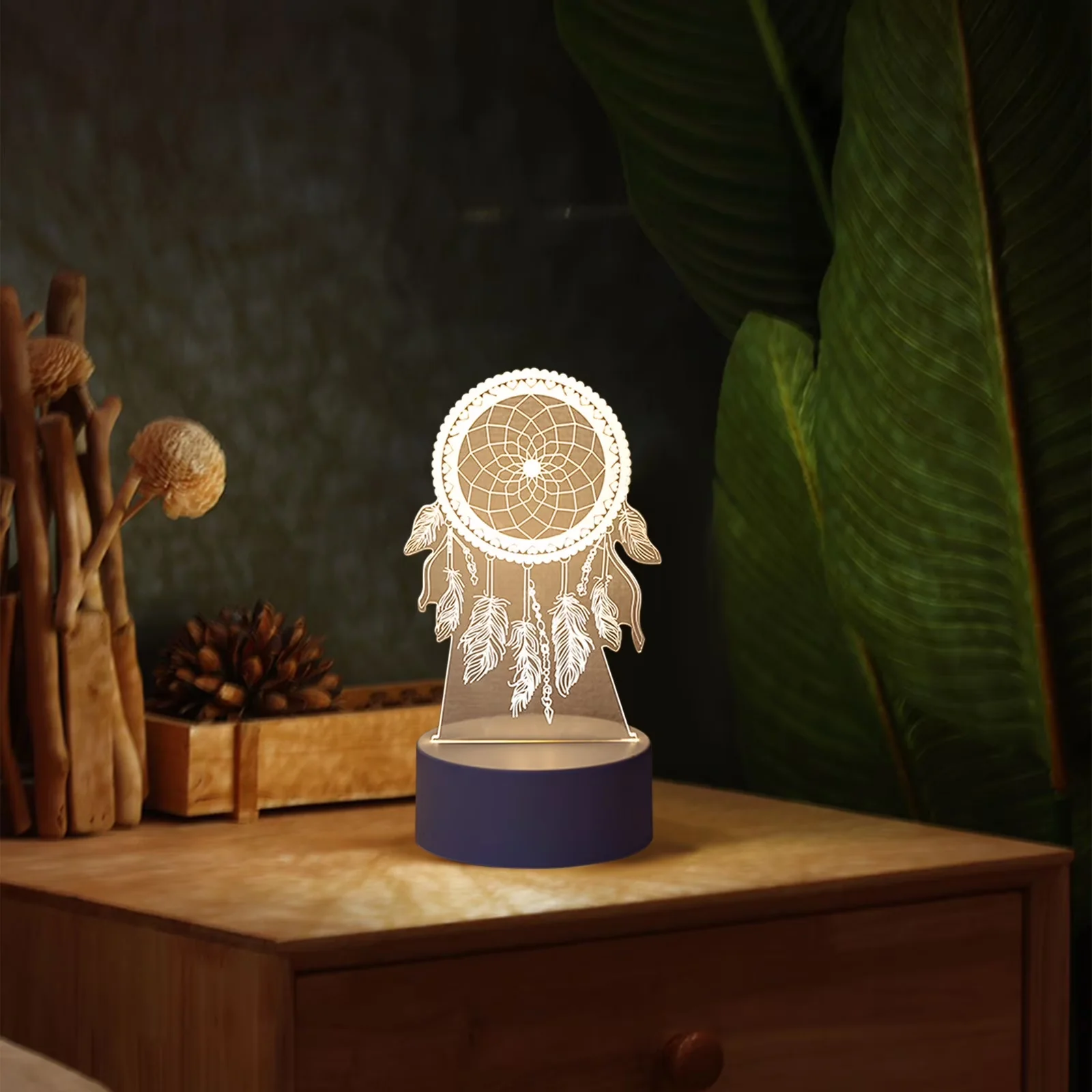 Premium Desk Lamp with LED, Battery, Clearance Table Lamps - White Vintage for Bedroom Model D588A2