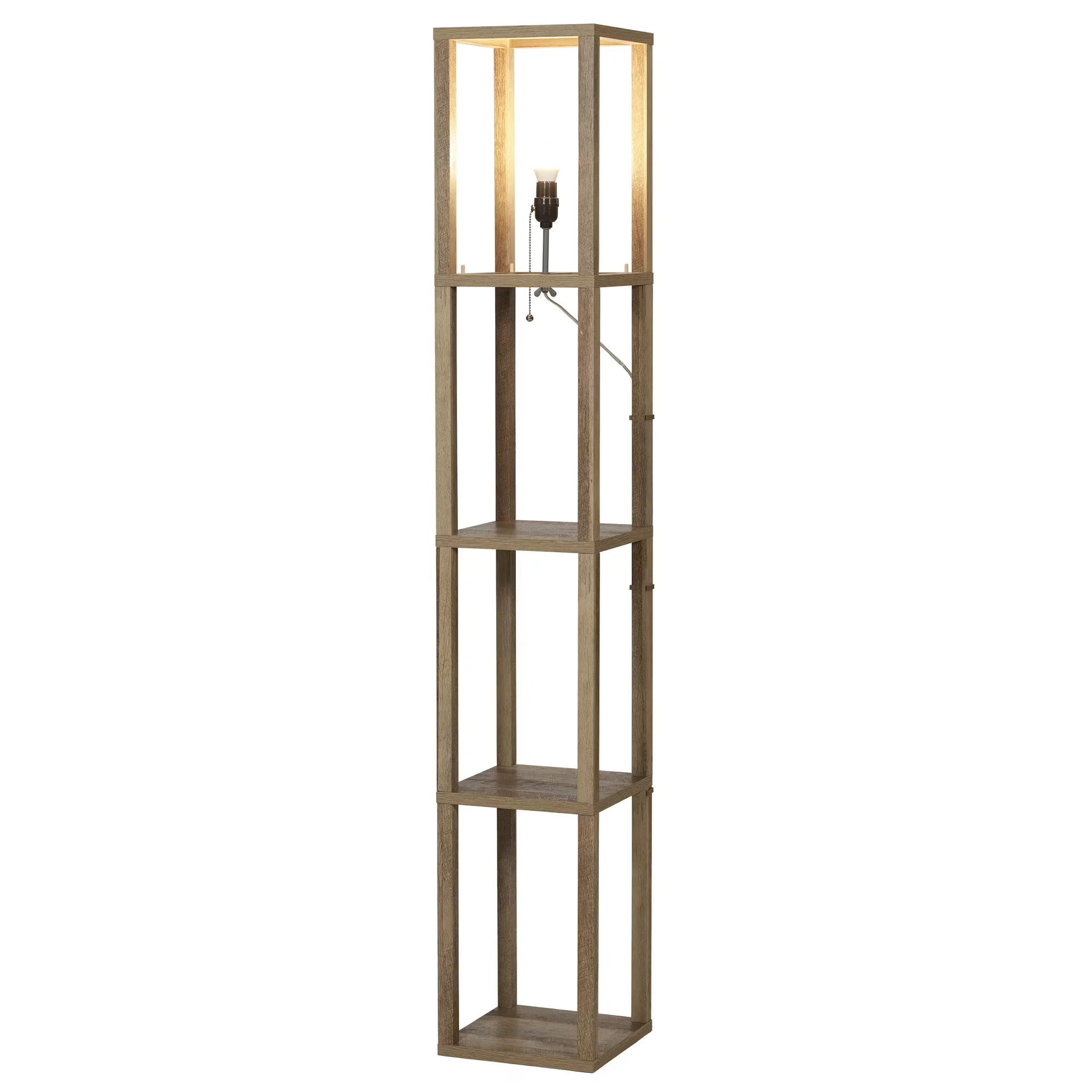 Essential Floor Lamp with Incandescent, Modern - Brown Mdf, Paper, Plastic, Pvc Model F54903