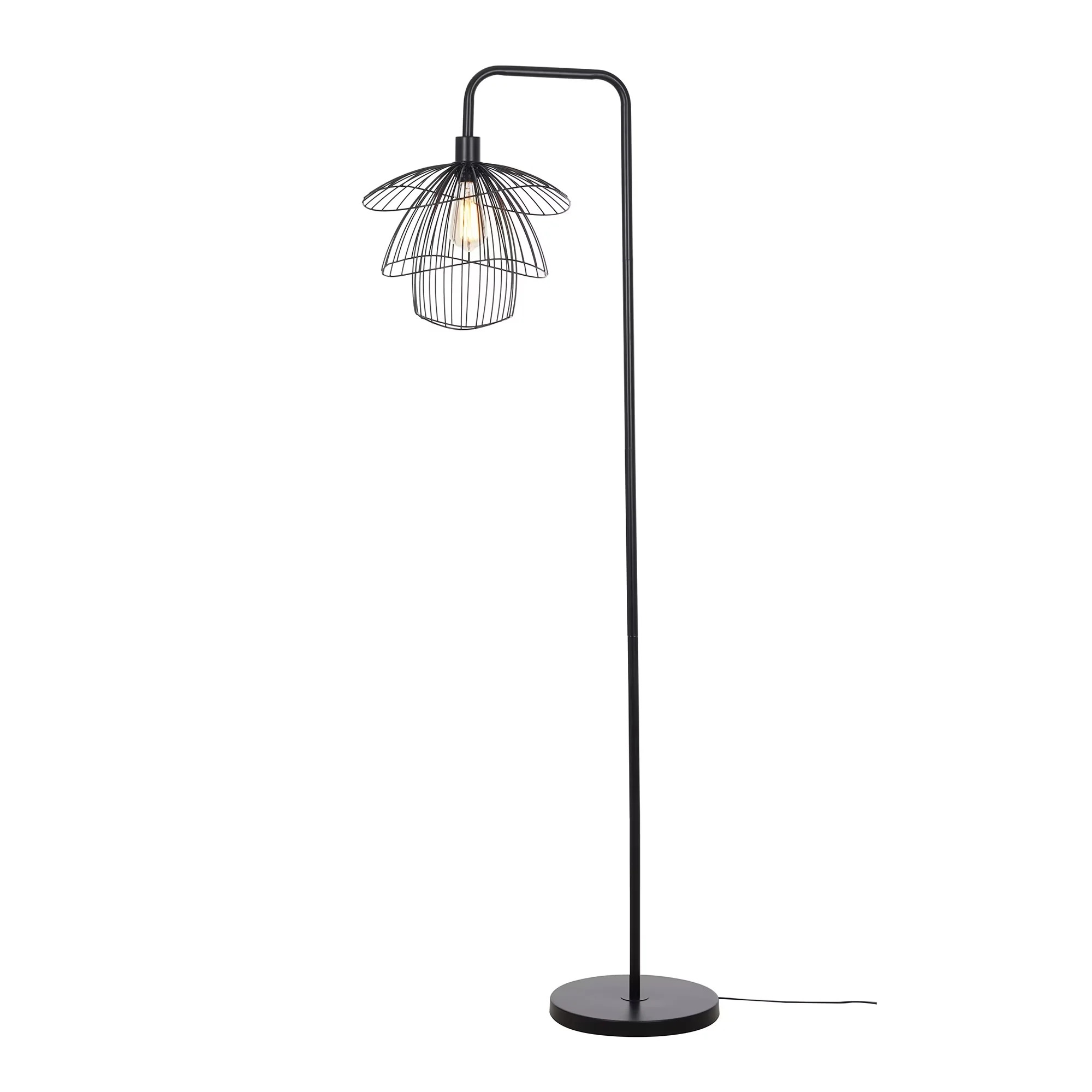 Premium Floor Lamp with LED, Standard Lamps, Modern - 100% Metal Black Model 231245