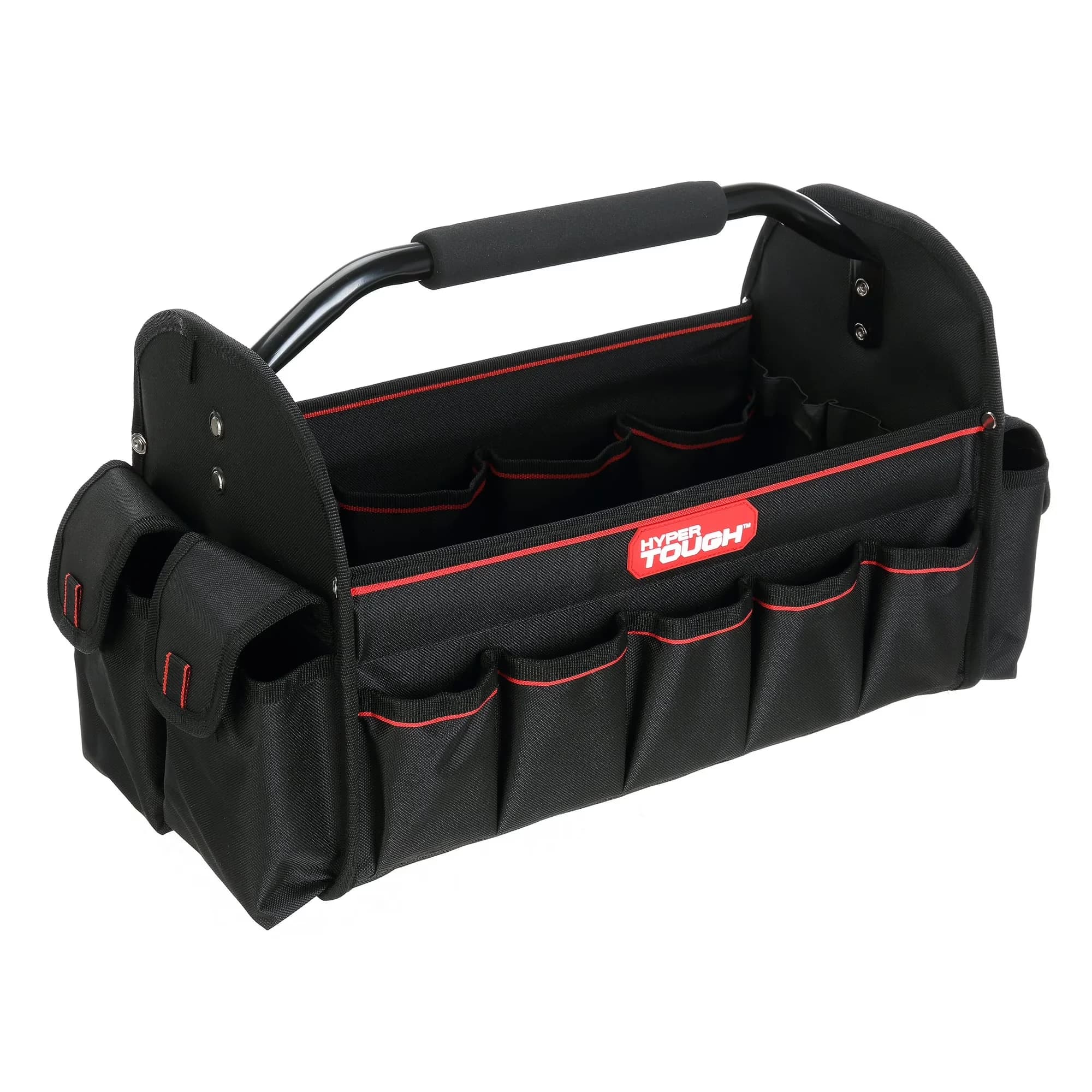 Stylish Hand Tool with Sturdy frame holds bag open, 12 external & 8 internal pockets - 16" Model 75FE51