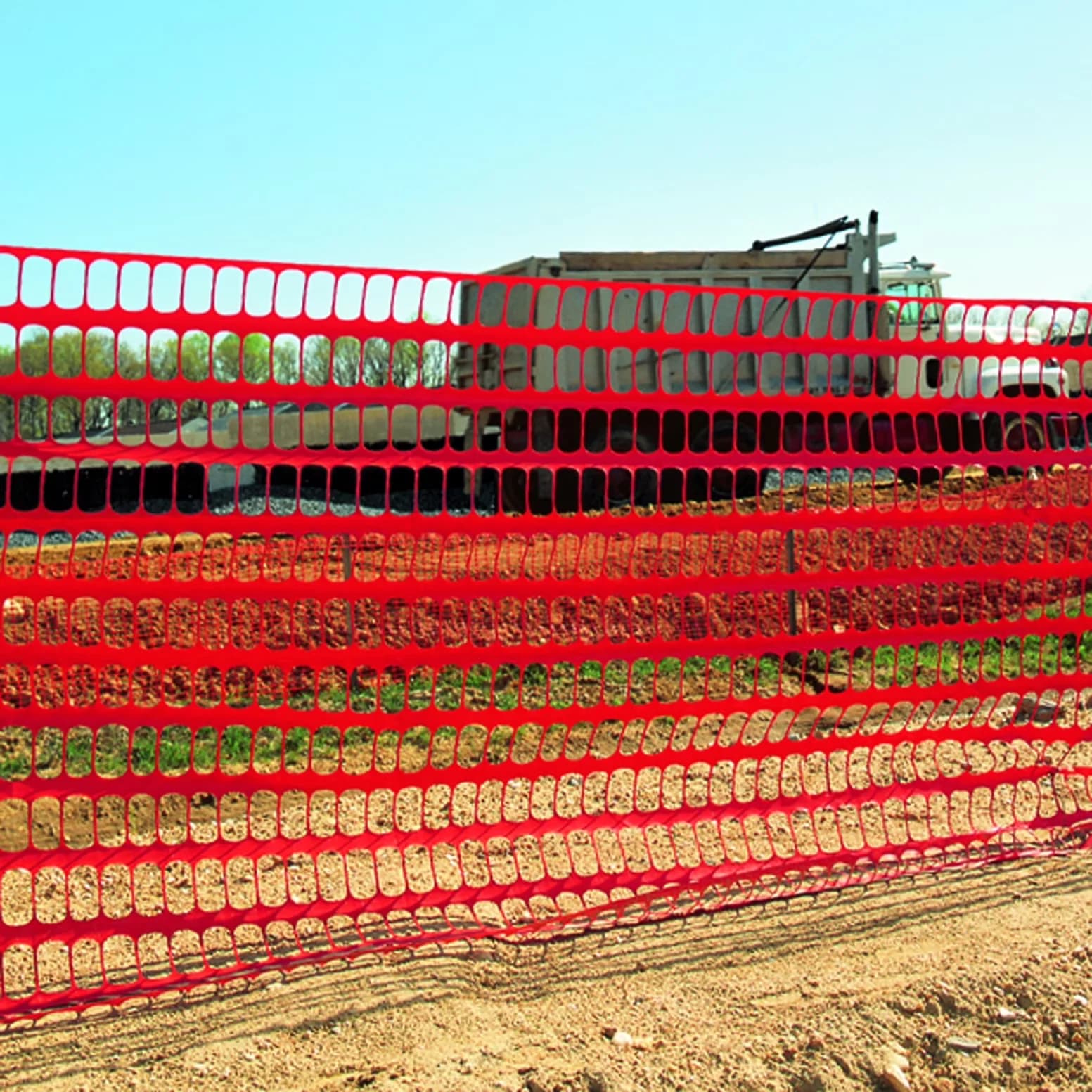 Building Material Efficient with Uv Resistant, mdseClass - YARD AND GARDEN FENCING, ORG (Pack of 1) - Orange High Density Polyethylene Model E1BD81