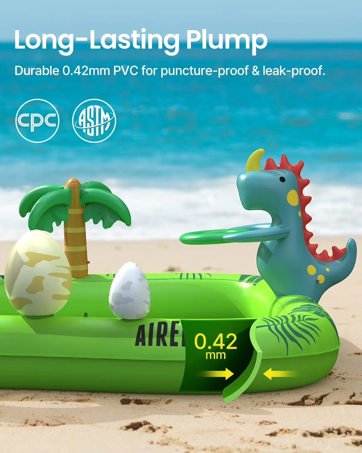 Versatile Inflatable Pool with Rectangular, 97"x76"x41" Summer Swim Blow up Kiddie, Summertime Fun at Home - Model 4C614E