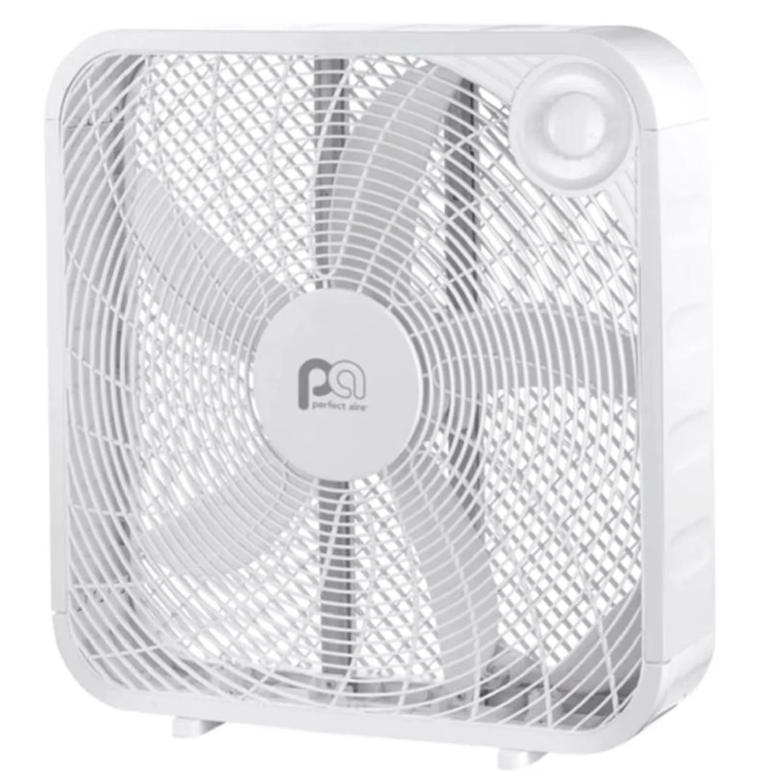 Classic Fans In Cooling with Oscillating, UPC: 842149000226, 20 in 3-Speed Box Electric Household Fan - Plastic White Model C405BA