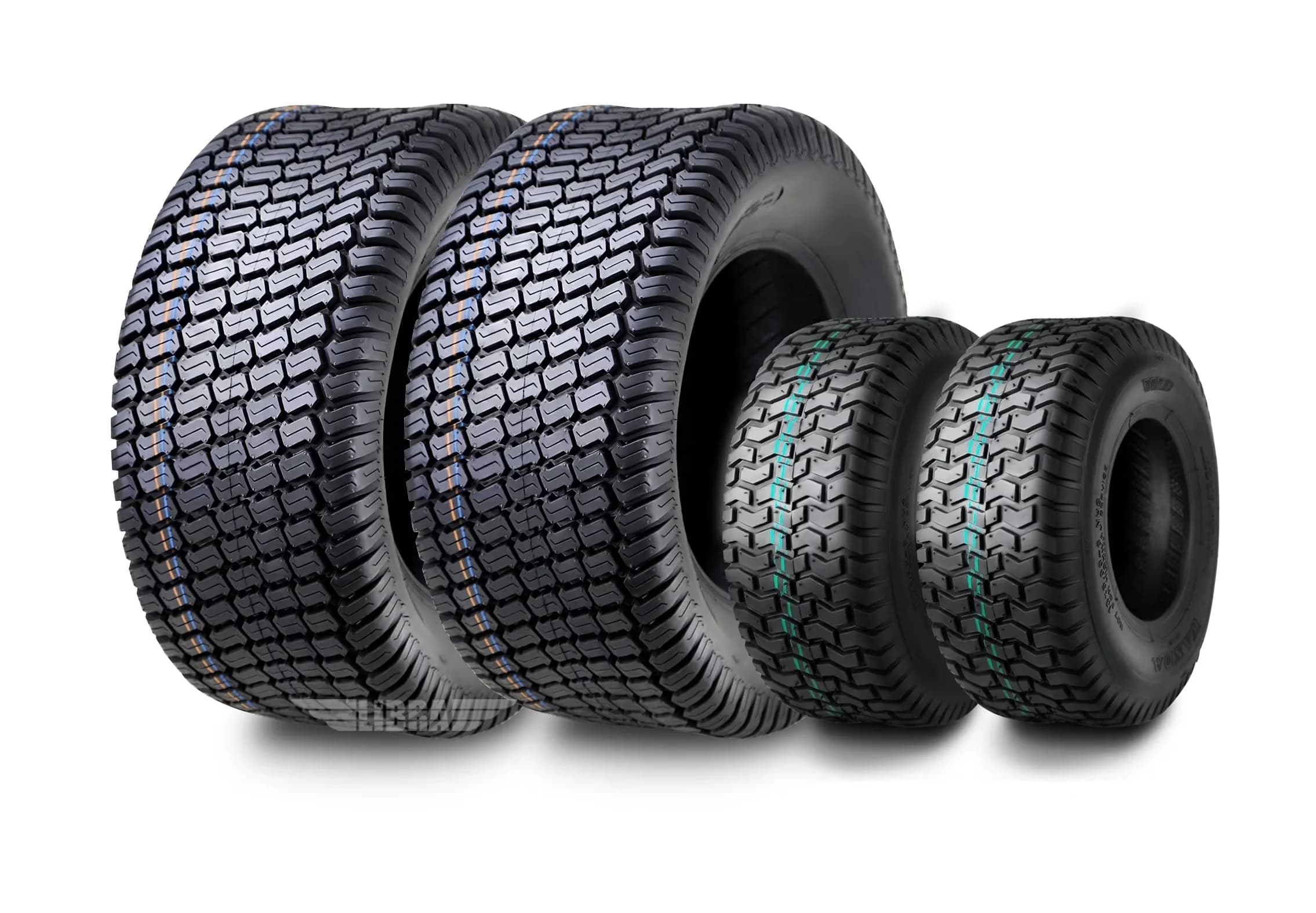 Lawn Mower Tire Reliable with Front and Rear 15" x 6", Load Range: B, 6 and 20" x 10" - Model 24BDDD