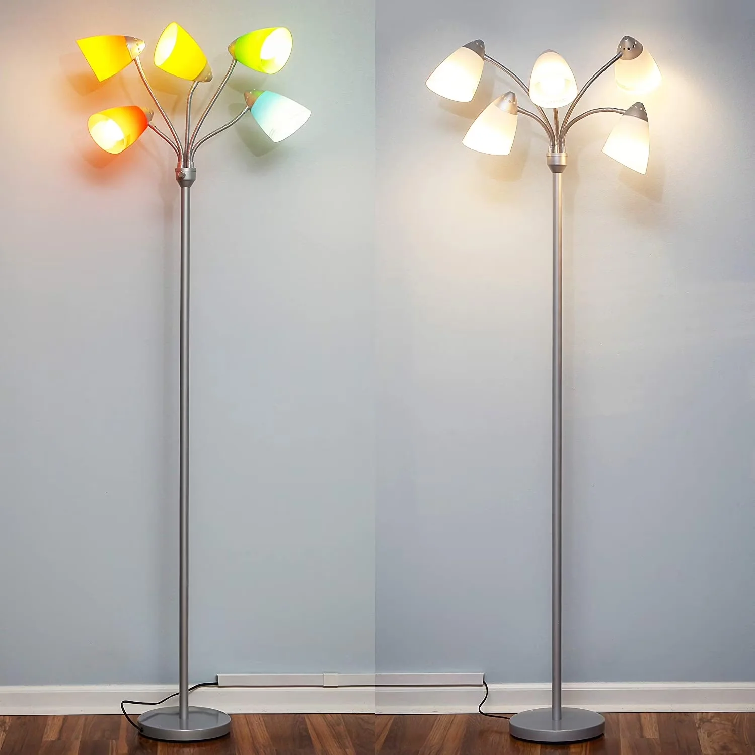 Floor Lamp Quality with LED, Task Lamps, Medusa LED - Multicolor Acrylic Model F397BC