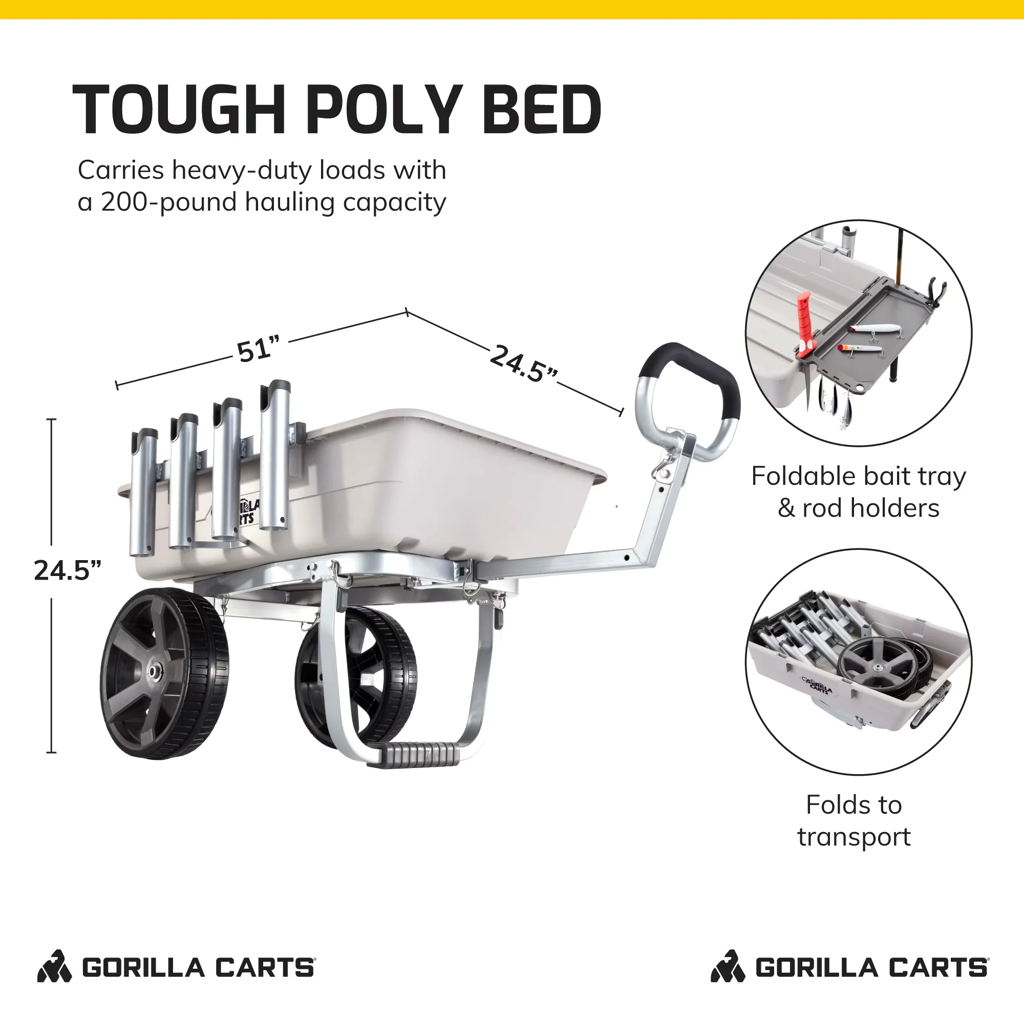 Garage Storage Supply Premium with Rolling, 200 lb Load Rating - Poly Gray Model 289862