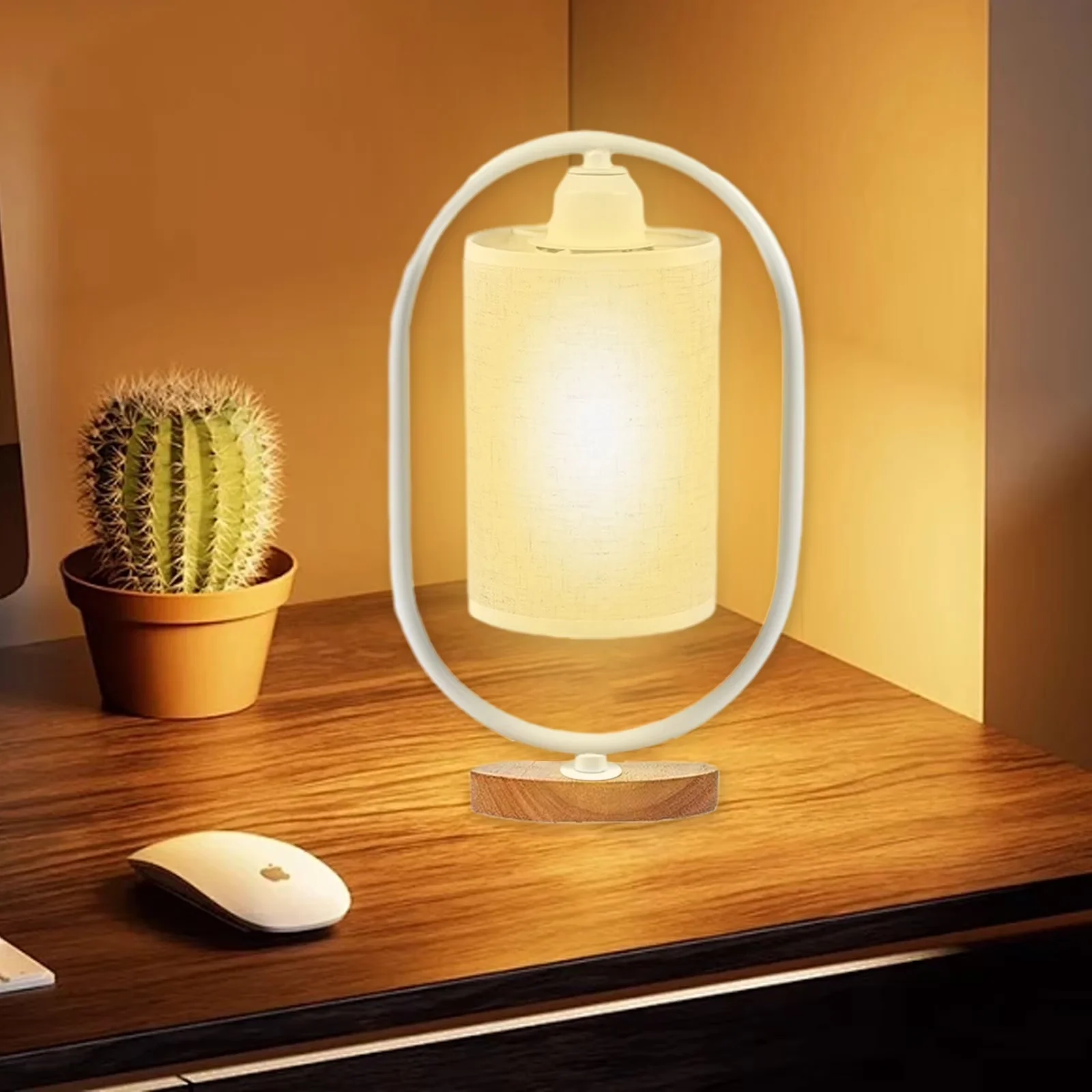 Desk Lamp Efficient with LED, Bedside Lamps, Table - Wood Multicolor - Space-Saving Design Model B0D317