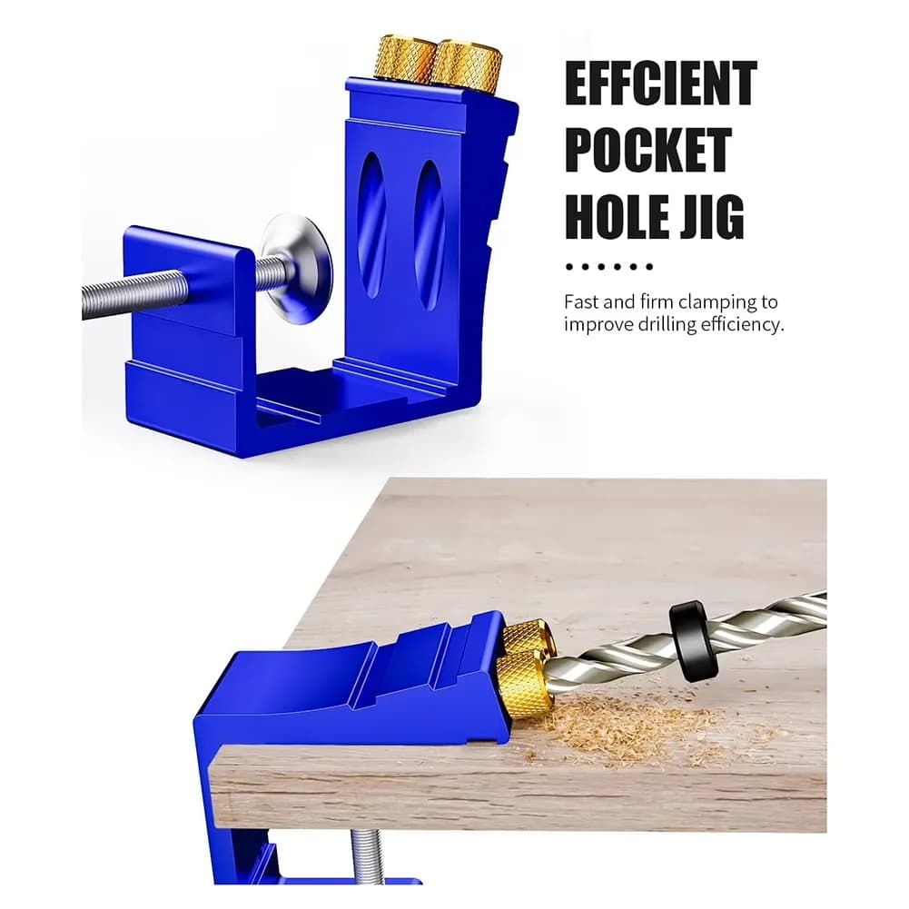 Woodworking Premium with Adjustable, Pocket Hole Jig Kit Drill Guide Jig Set - Model 31A9ED