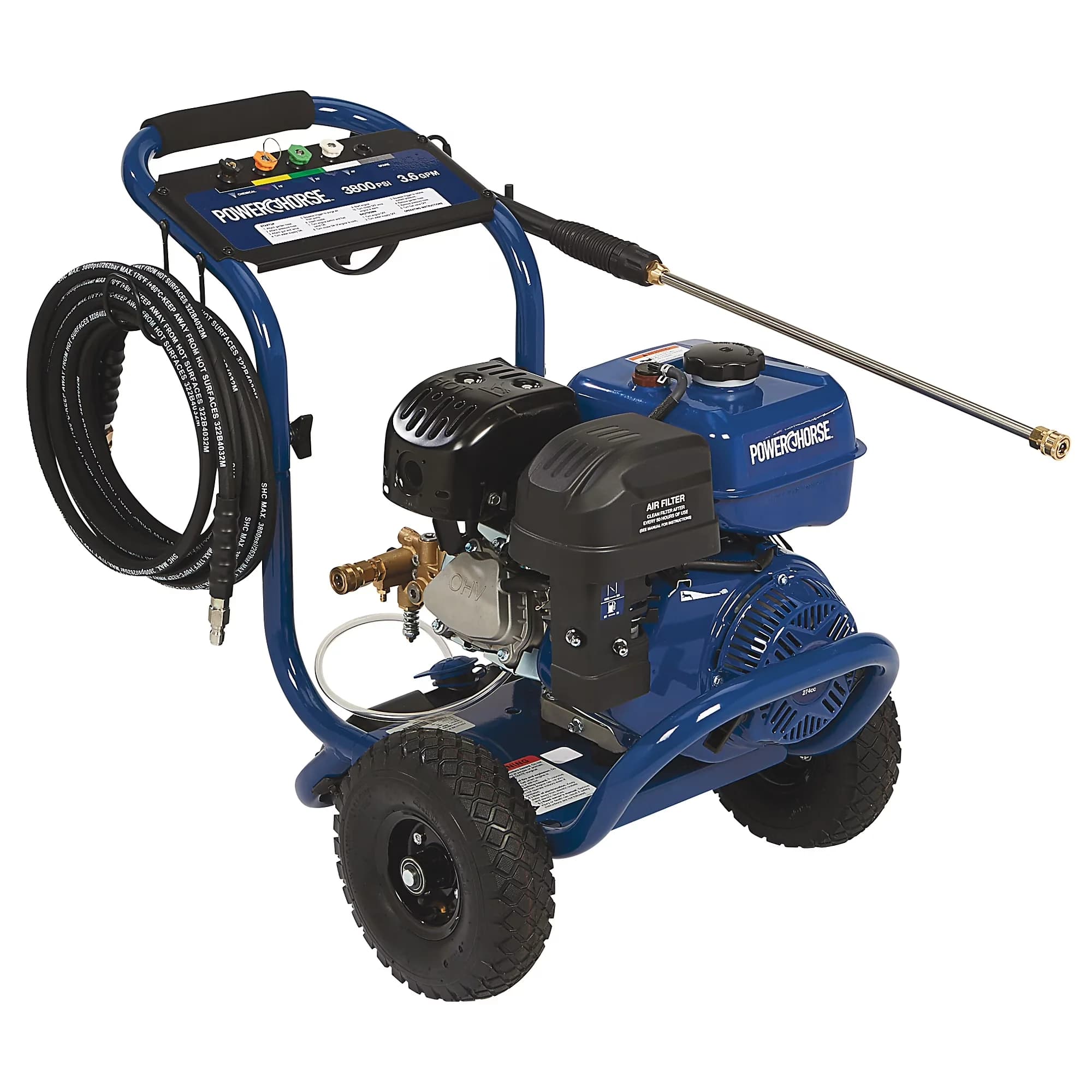 Pressure Washer Efficient with Quick Connect Tips, 3.6 GPM, Gas Cold Water - Model 01C856