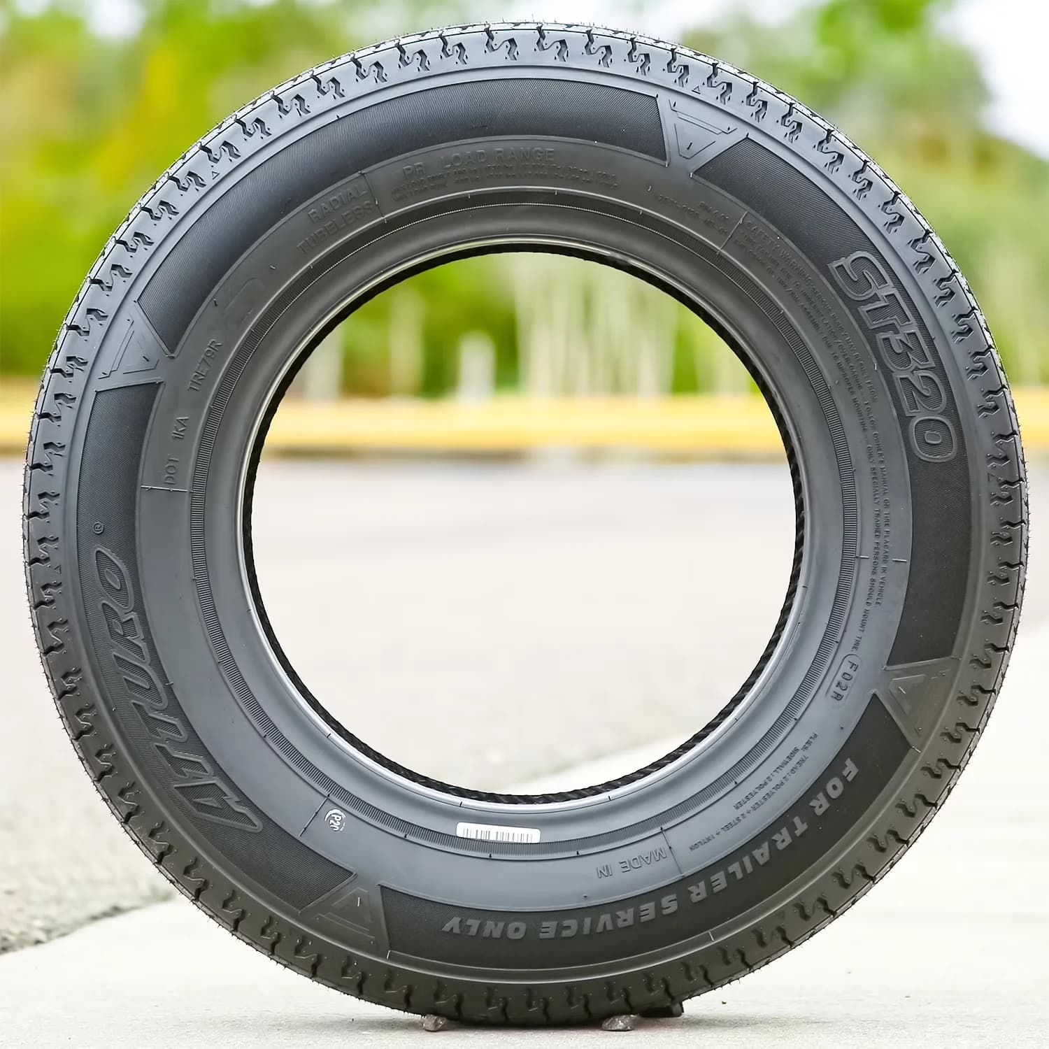 Trailer Tire Sleek with All-Weather, Wet Or Dry, Low Maintenance - ST320 Model 732D86