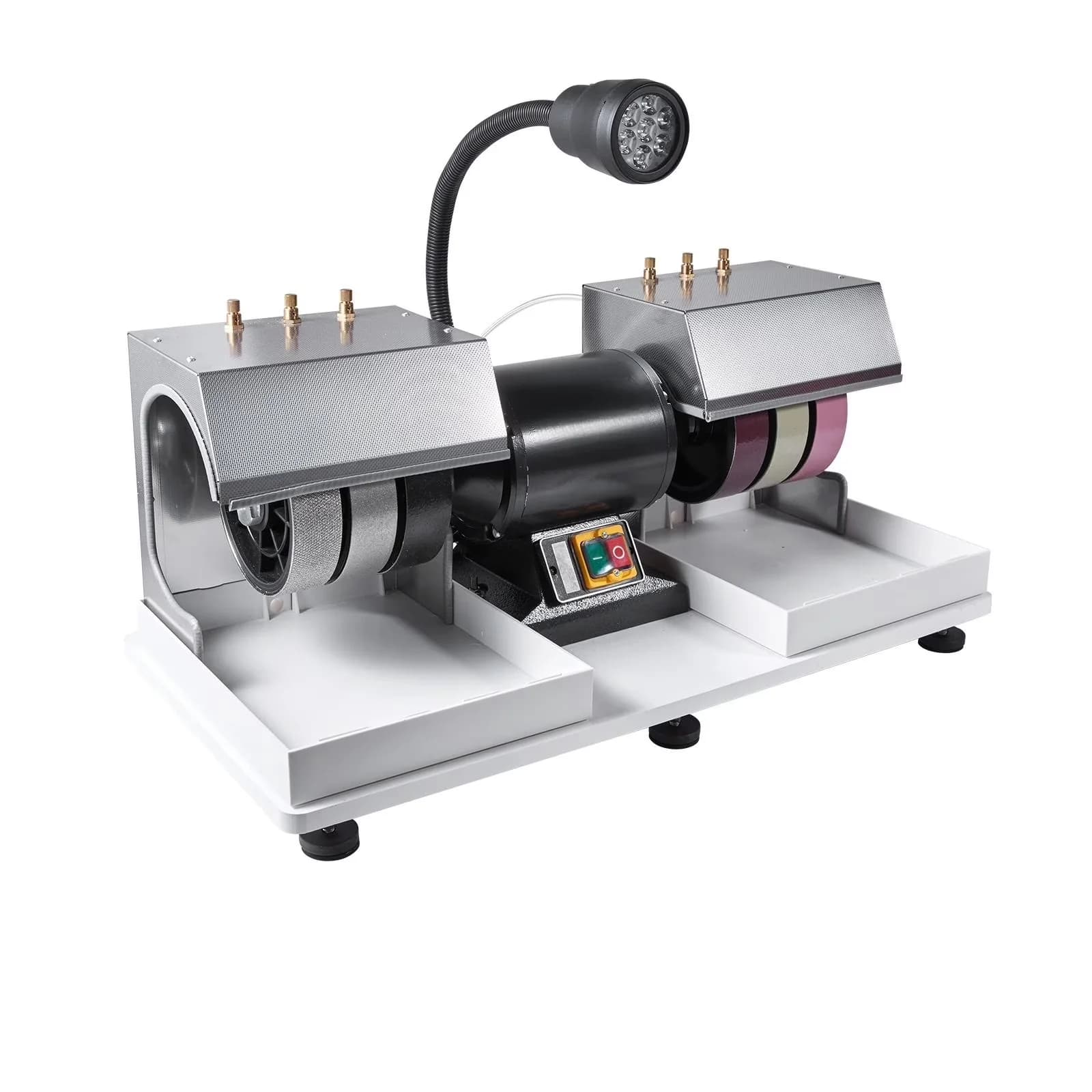 Durable Woodworking with Adjustable, Lapidary Rock Grinder Polisher - Silver Model 16DC4E